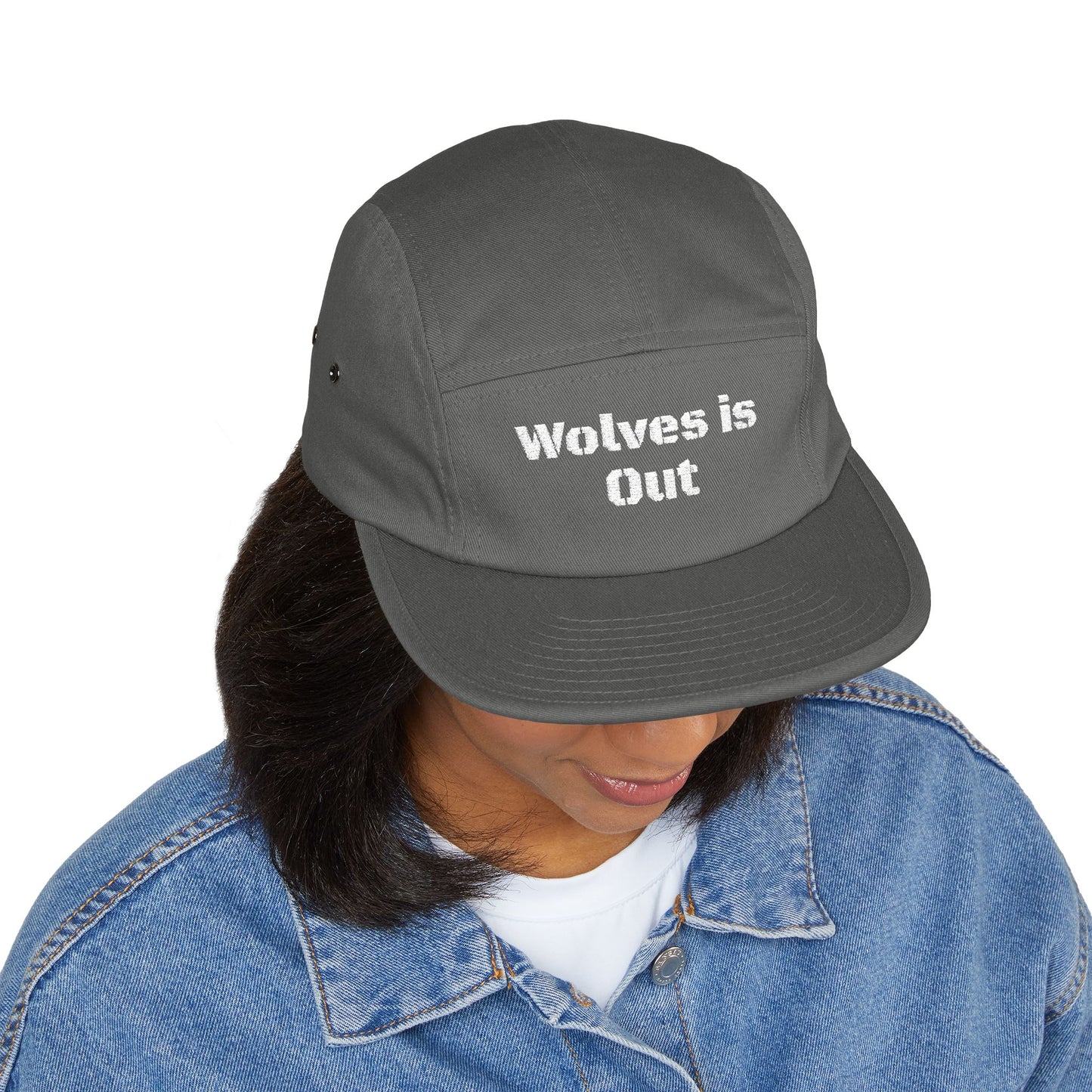 Embroidered 5 Panel Cap - Trendy Hat for Outdoor Enthusiasts, Gift for Campers, Perfect for Hunting Season and Casual Wear