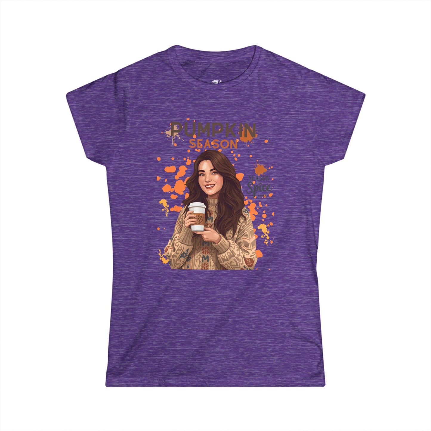 Pumpkin Season Women's Softstyle Tee | Fall Fashion Top, Autumn Tee, Cozy Pumpkin Spice Shirt, Gift for Her, Halloween Outfit