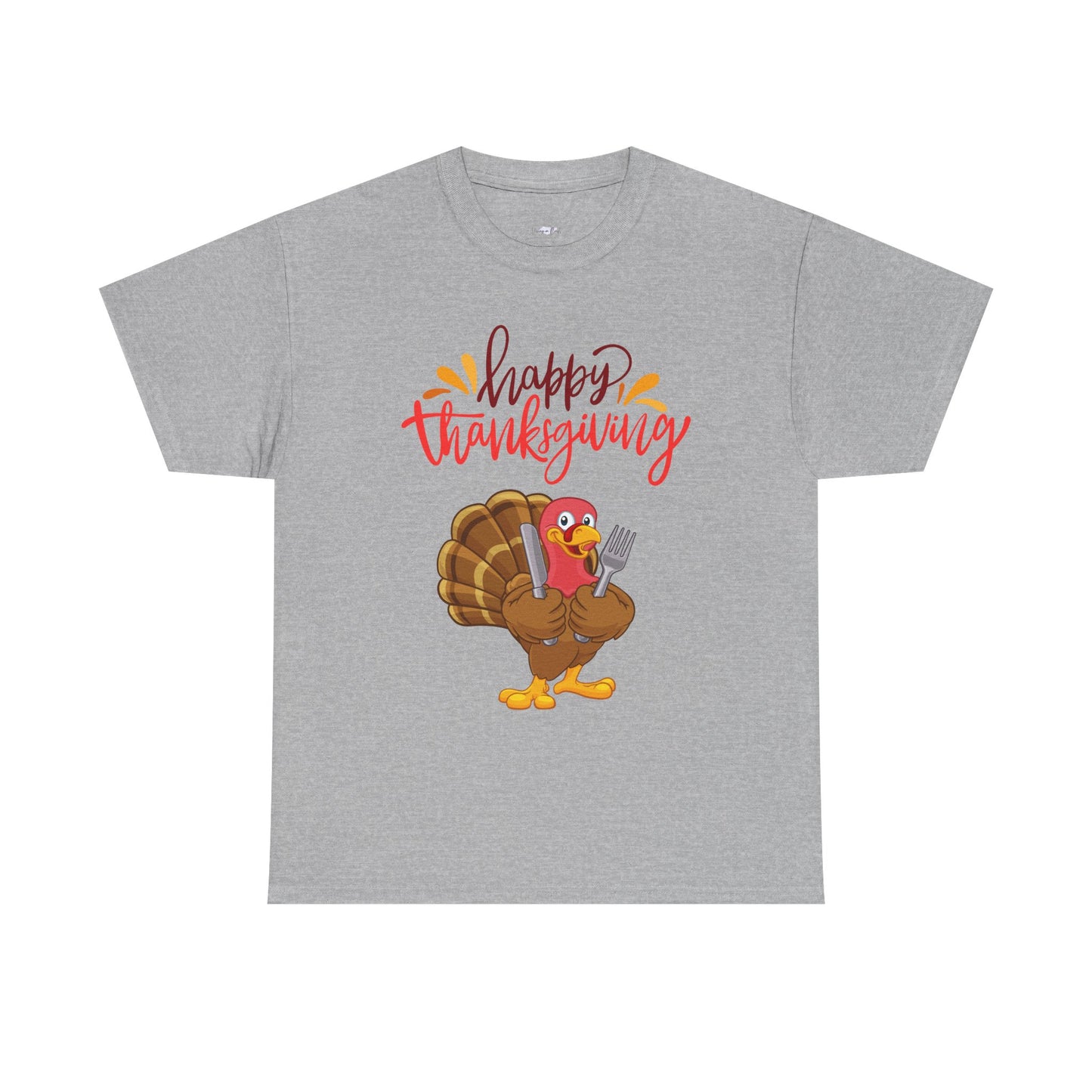 Thanksgiving Turkey Tee, Unisex Heavy Cotton Shirt, Funny Holiday T-Shirt, Family Gathering Apparel, Thanksgiving Outfit, Feast Day Clothing