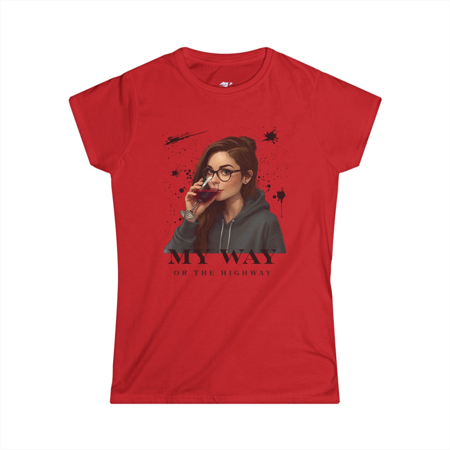 Female Casual T-Shirt, Women's Softstyle Tee, Ladies Soft Tee, Feminine Casual Top, Girl's Graphic Tee, Comfortable Women's Shirt