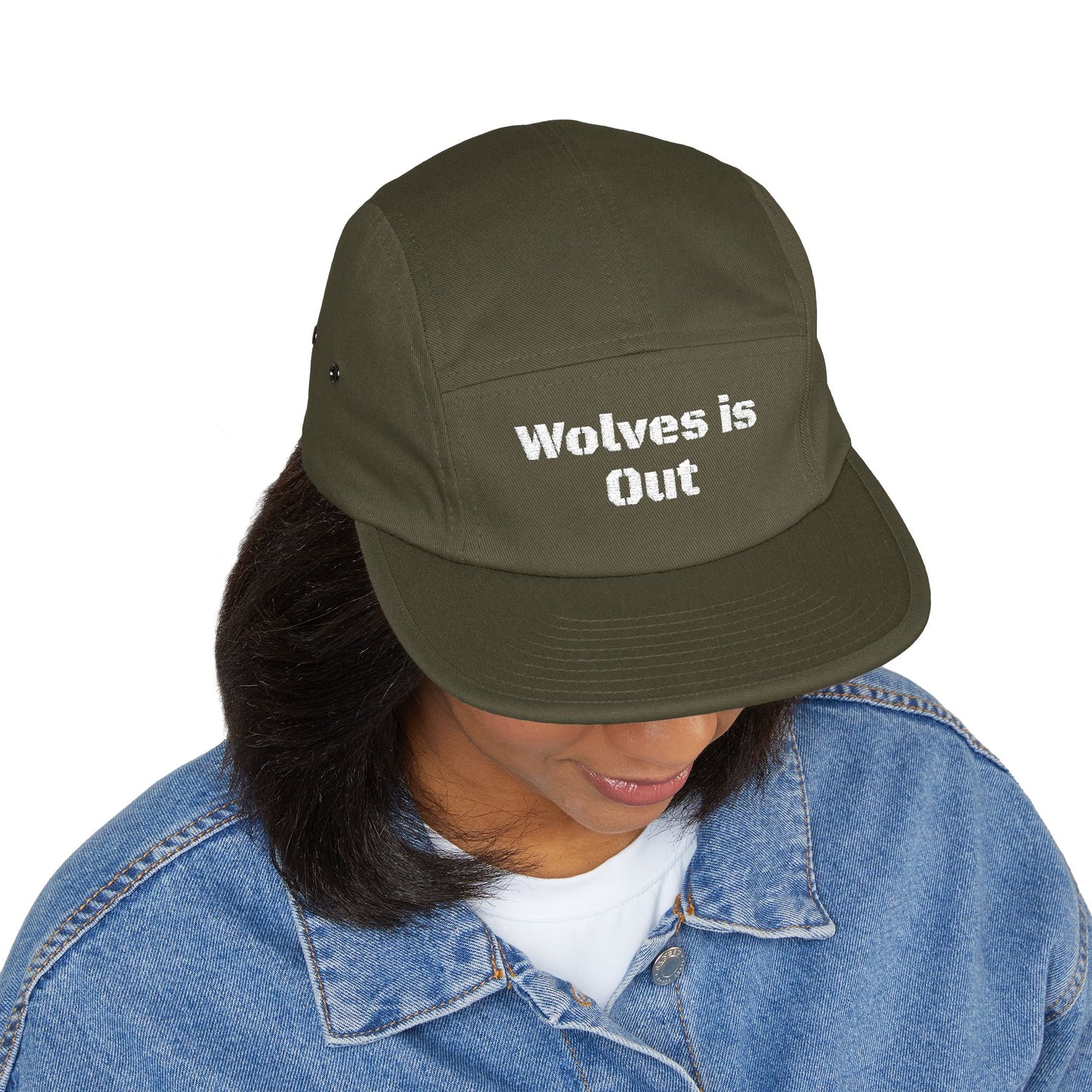 Embroidered 5 Panel Cap - Trendy Hat for Outdoor Enthusiasts, Gift for Campers, Perfect for Hunting Season and Casual Wear