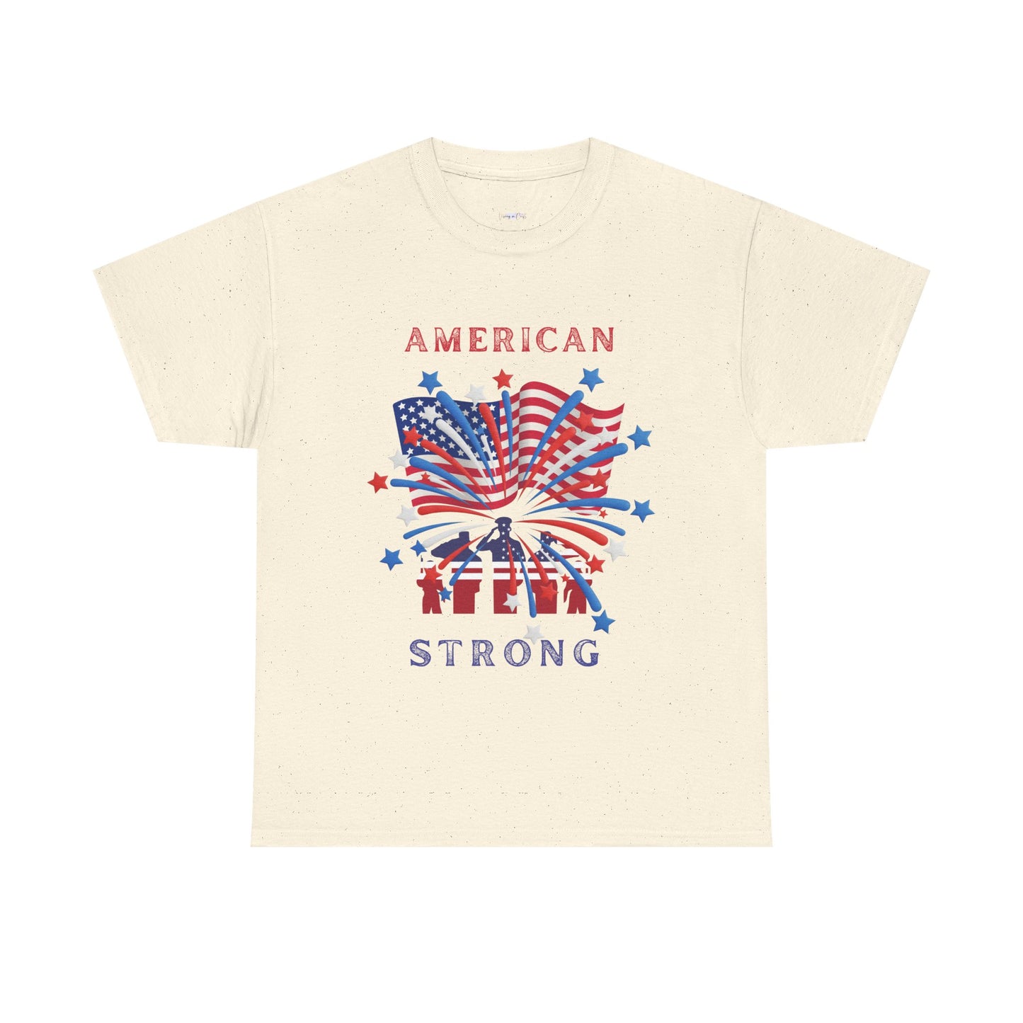 Patriotic Graphic Tee, American Strong T-Shirt, Unisex Cotton Tee, Fourth of July Shirt, Independence Day Apparel, Casual Summer Top