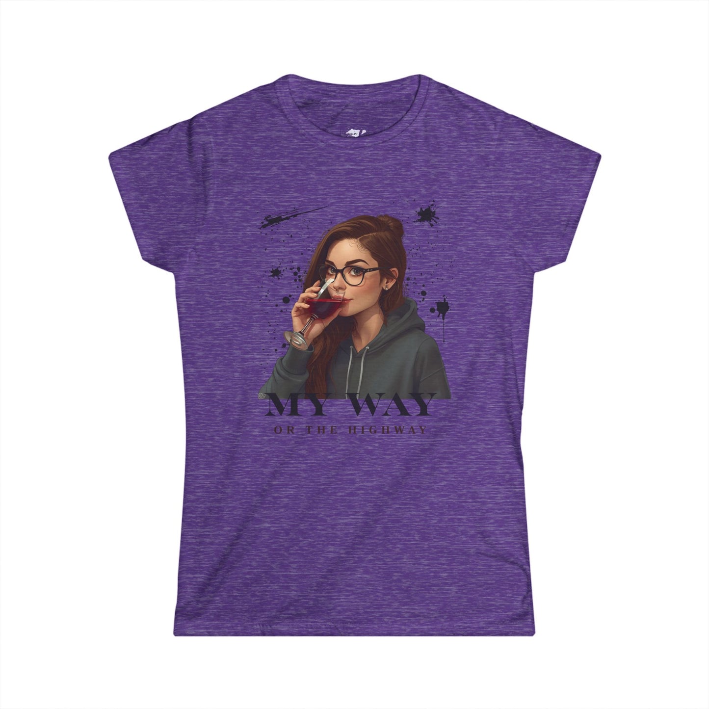 Female Casual T-Shirt, Women's Softstyle Tee, Ladies Soft Tee, Feminine Casual Top, Girl's Graphic Tee, Comfortable Women's Shirt