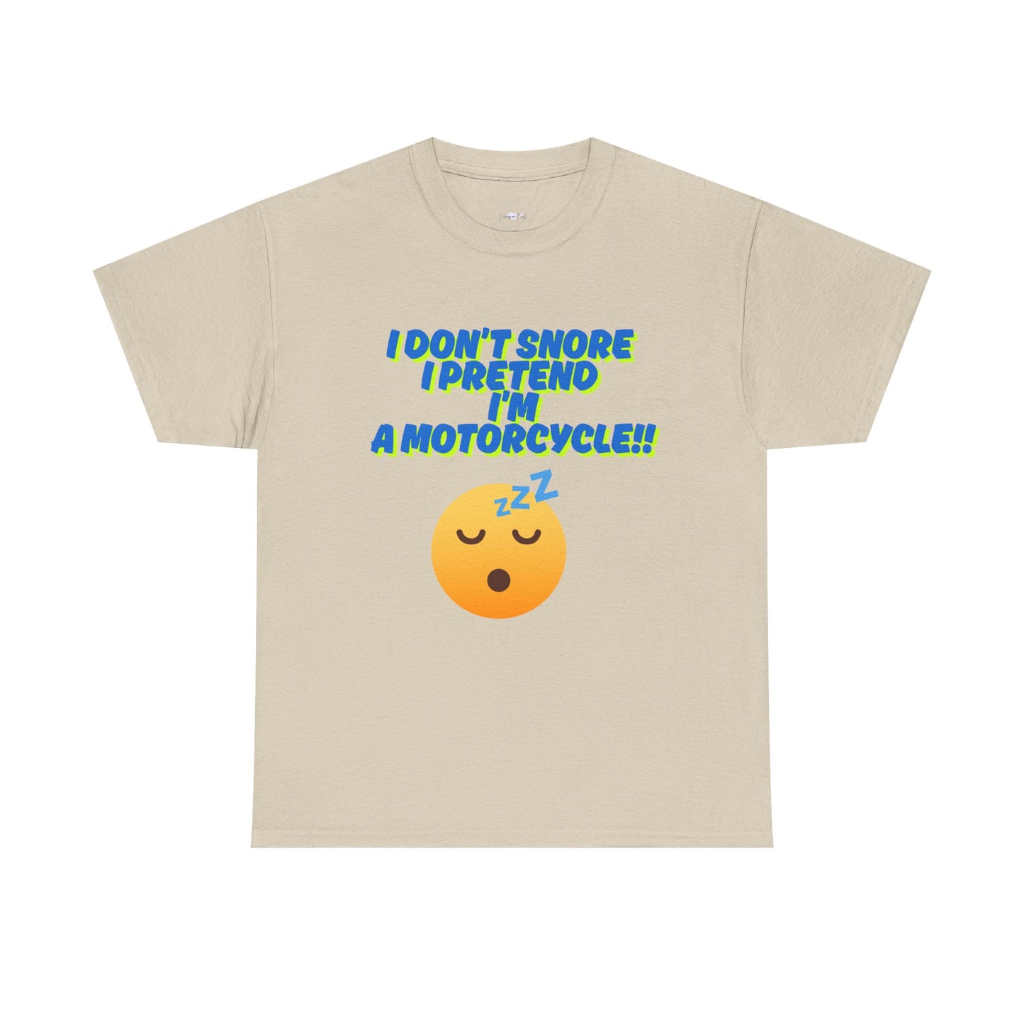Unisex Heavy Cotton Tee with 'I Don't Snore, I Pretend I'm a Motorcycle' Design | Fun Gift for Motorcyclists, Casual Wear, Birthday, [...]