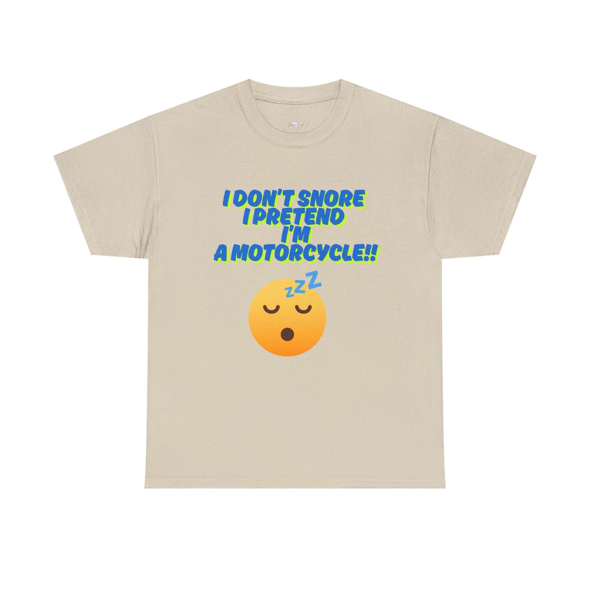 Unisex Heavy Cotton Tee with 'I Don't Snore, I Pretend I'm a Motorcycle' Design | Fun Gift for Motorcyclists, Casual Wear, Birthday, [...]