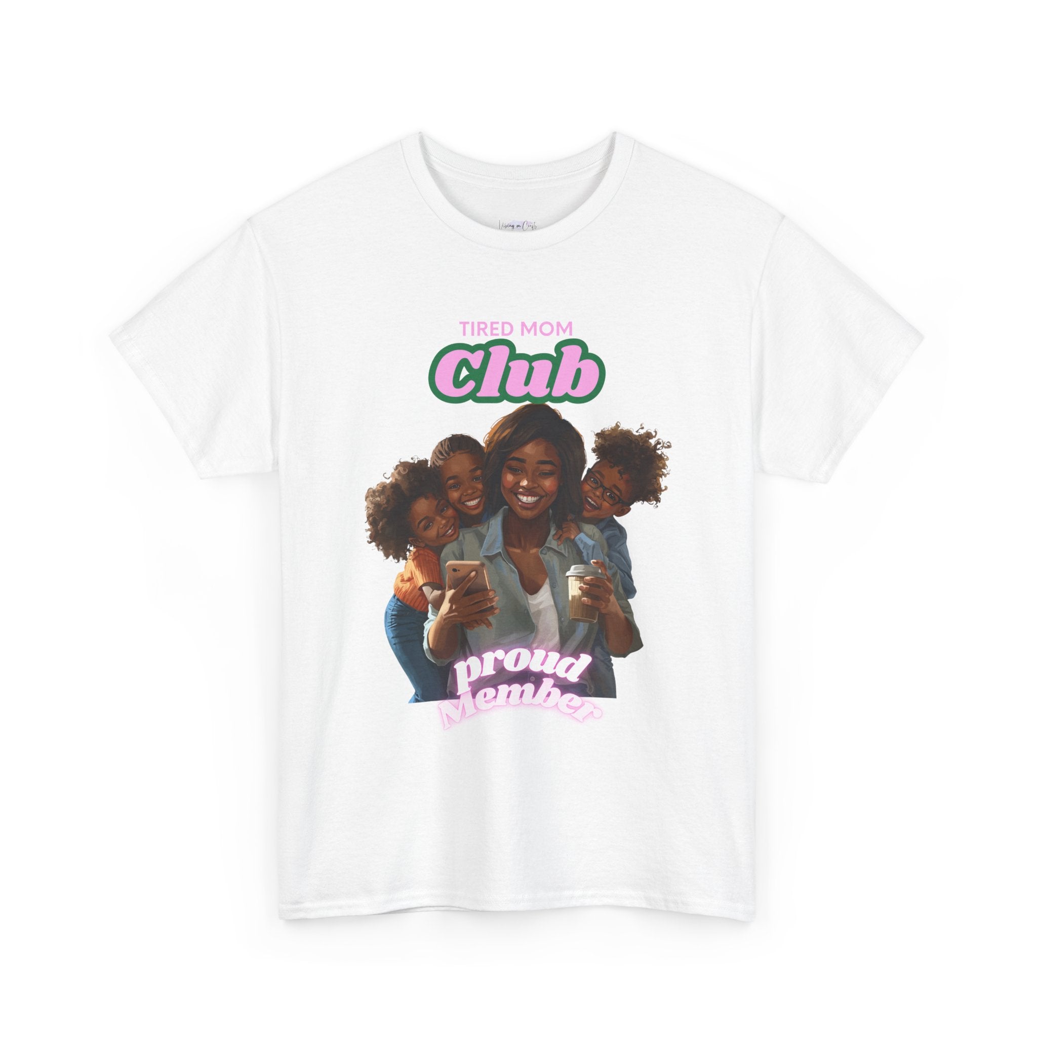 Tired Mom Club T-Shirt | Proud Number One Mom, Mom and Kids Graphic Tee