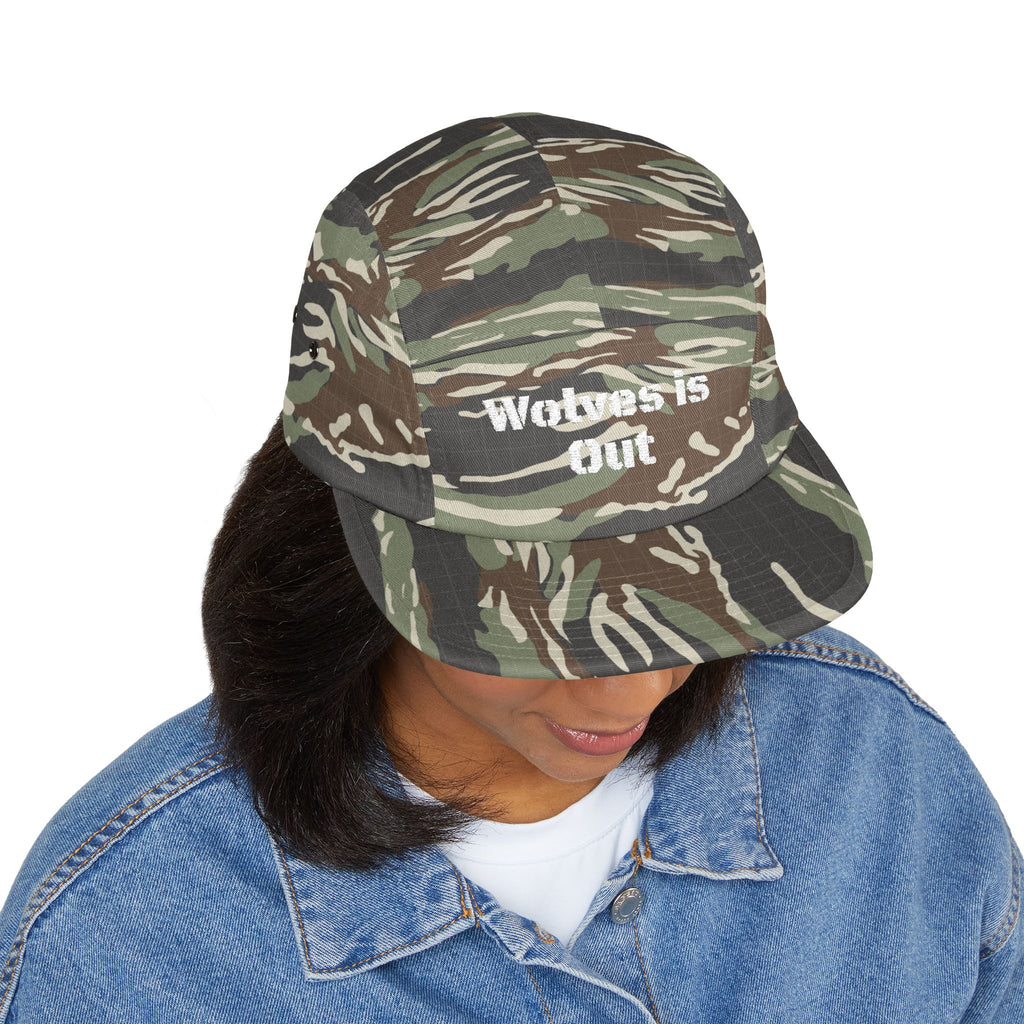 Embroidered 5 Panel Cap - Trendy Hat for Outdoor Enthusiasts, Gift for Campers, Perfect for Hunting Season and Casual Wear