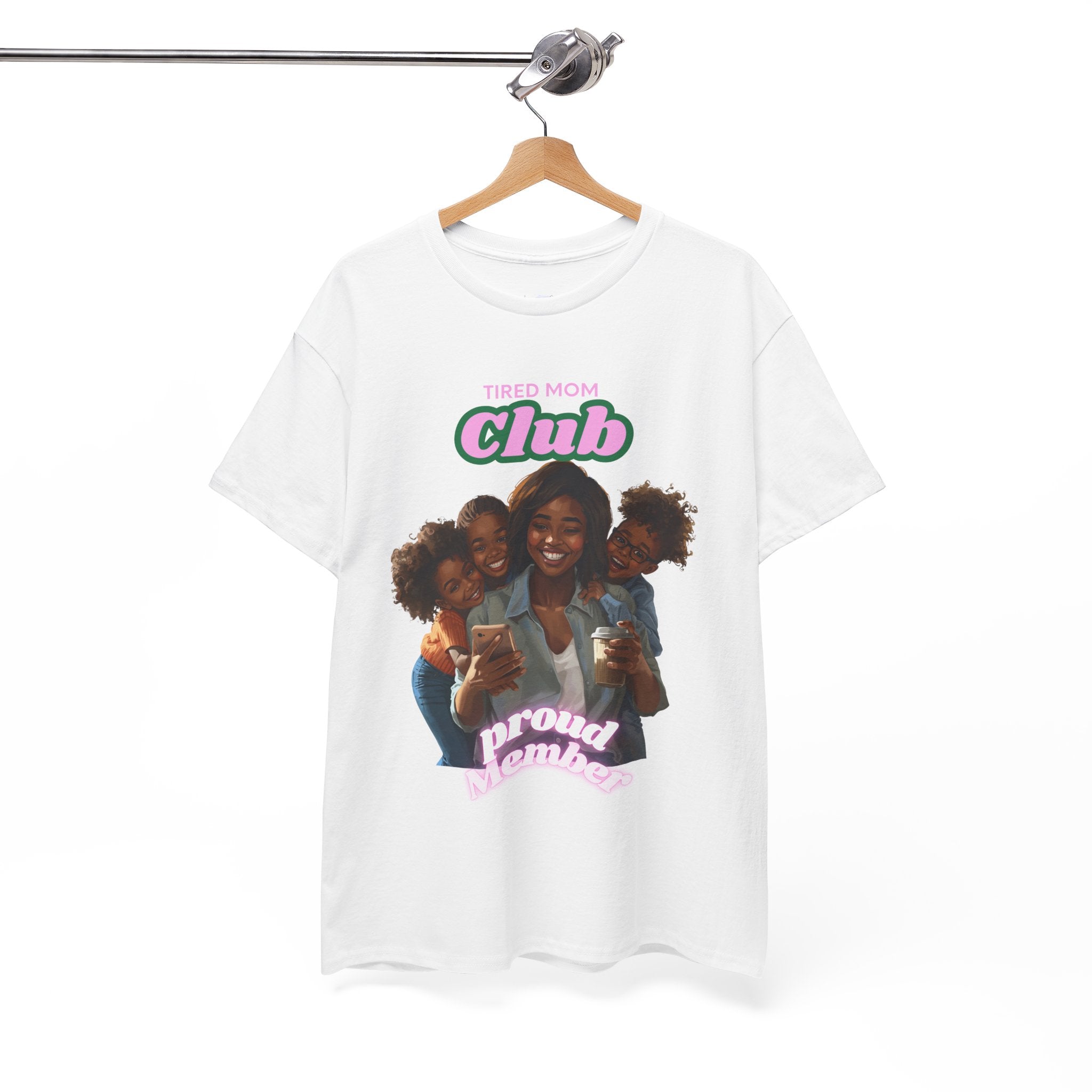 Tired Mom Club T-Shirt | Proud Number One Mom, Mom and Kids Graphic Tee
