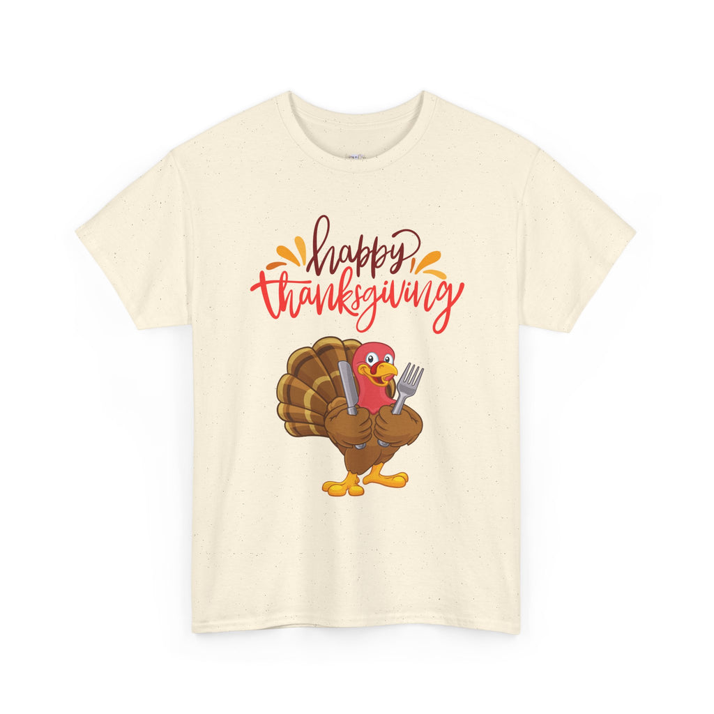 Thanksgiving Turkey Tee, Unisex Heavy Cotton Shirt, Funny Holiday T-Shirt, Family Gathering Apparel, Thanksgiving Outfit, Feast Day Clothing