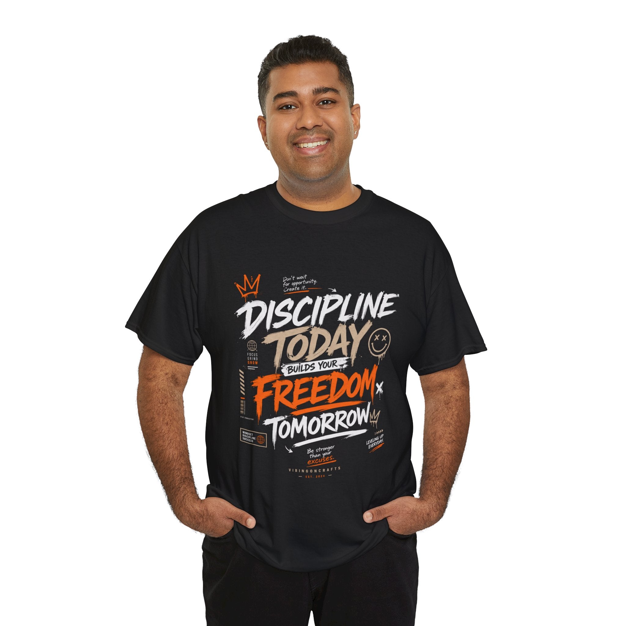 Be Stronger Than Your Excuses Shirt, Discipline Motivation Tee, Streetwear Graphic Hustle T-Shirt