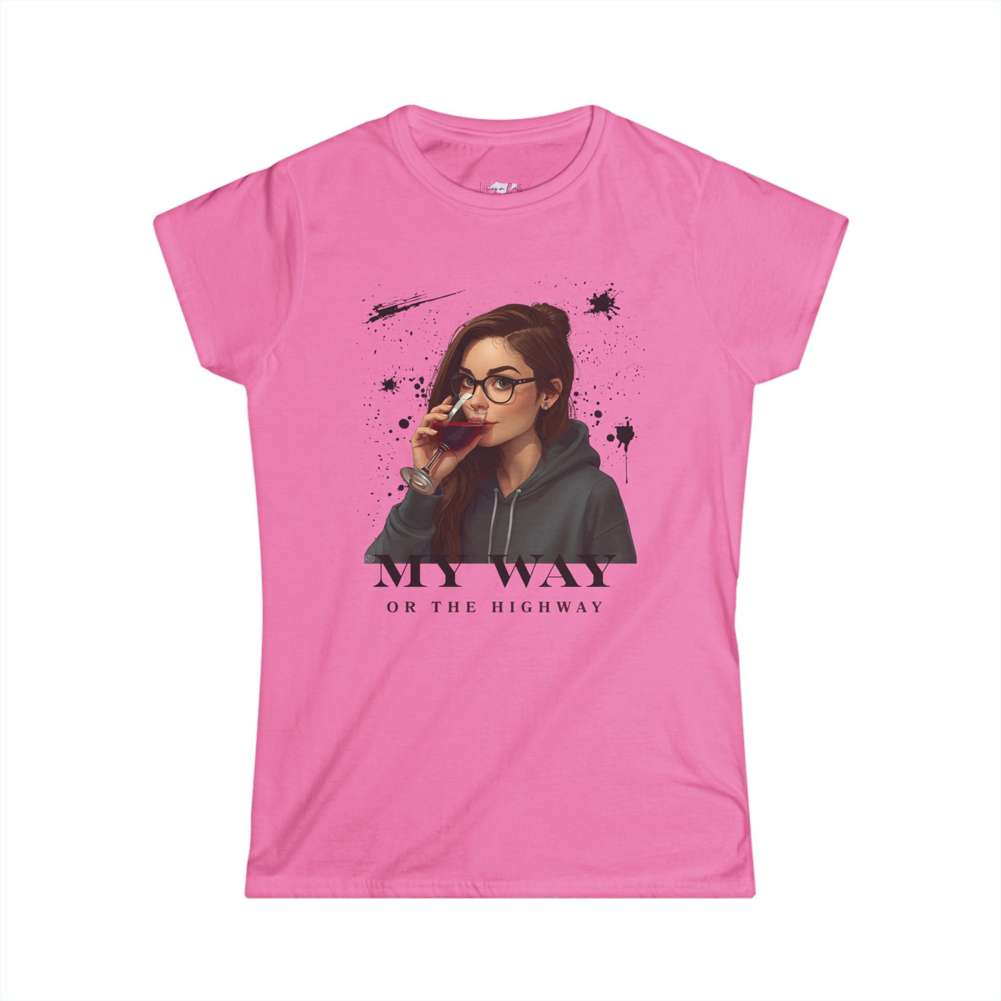 Female Casual T-Shirt, Women's Softstyle Tee, Ladies Soft Tee, Feminine Casual Top, Girl's Graphic Tee, Comfortable Women's Shirt