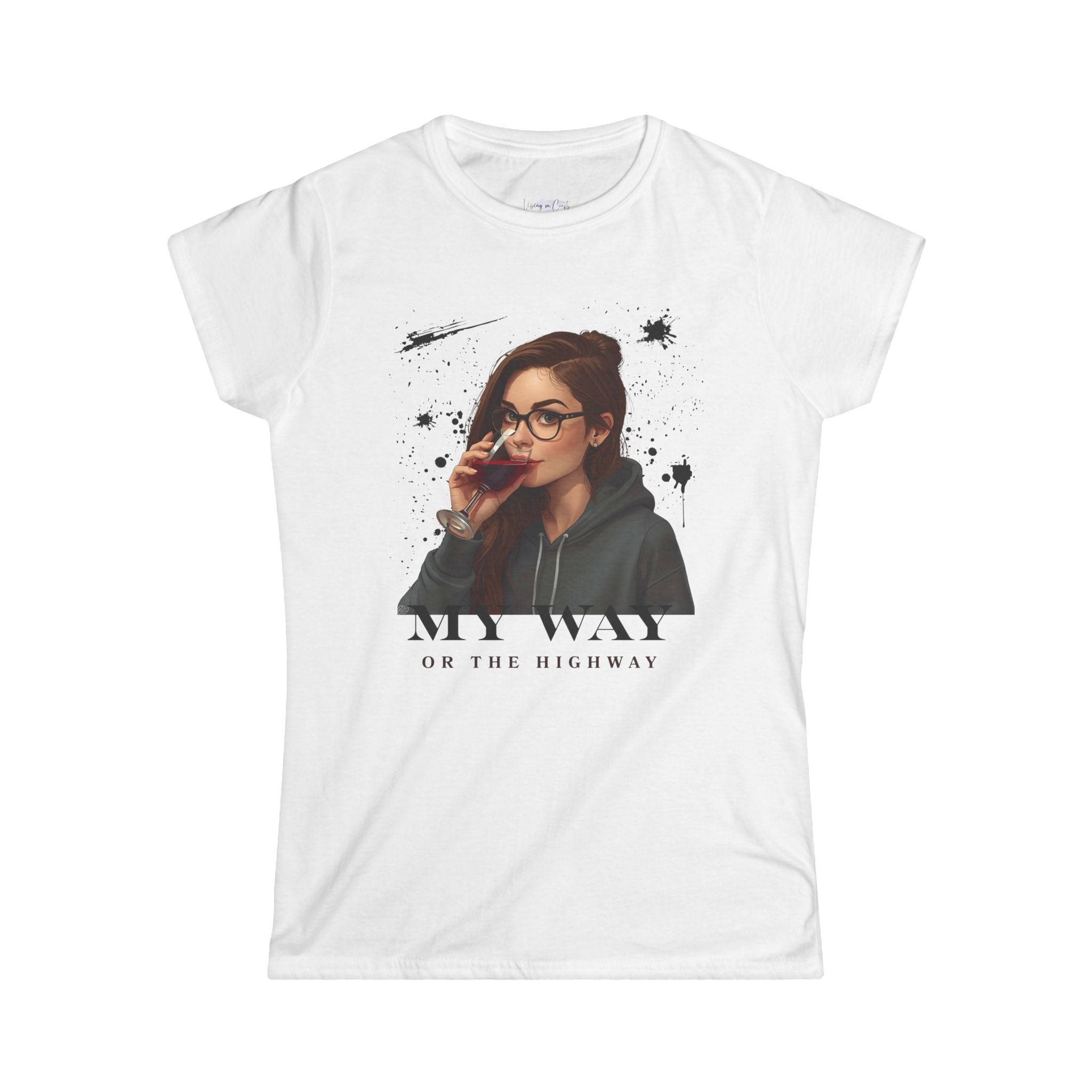 Female Casual T-Shirt, Women's Softstyle Tee, Ladies Soft Tee, Feminine Casual Top, Girl's Graphic Tee, Comfortable Women's Shirt