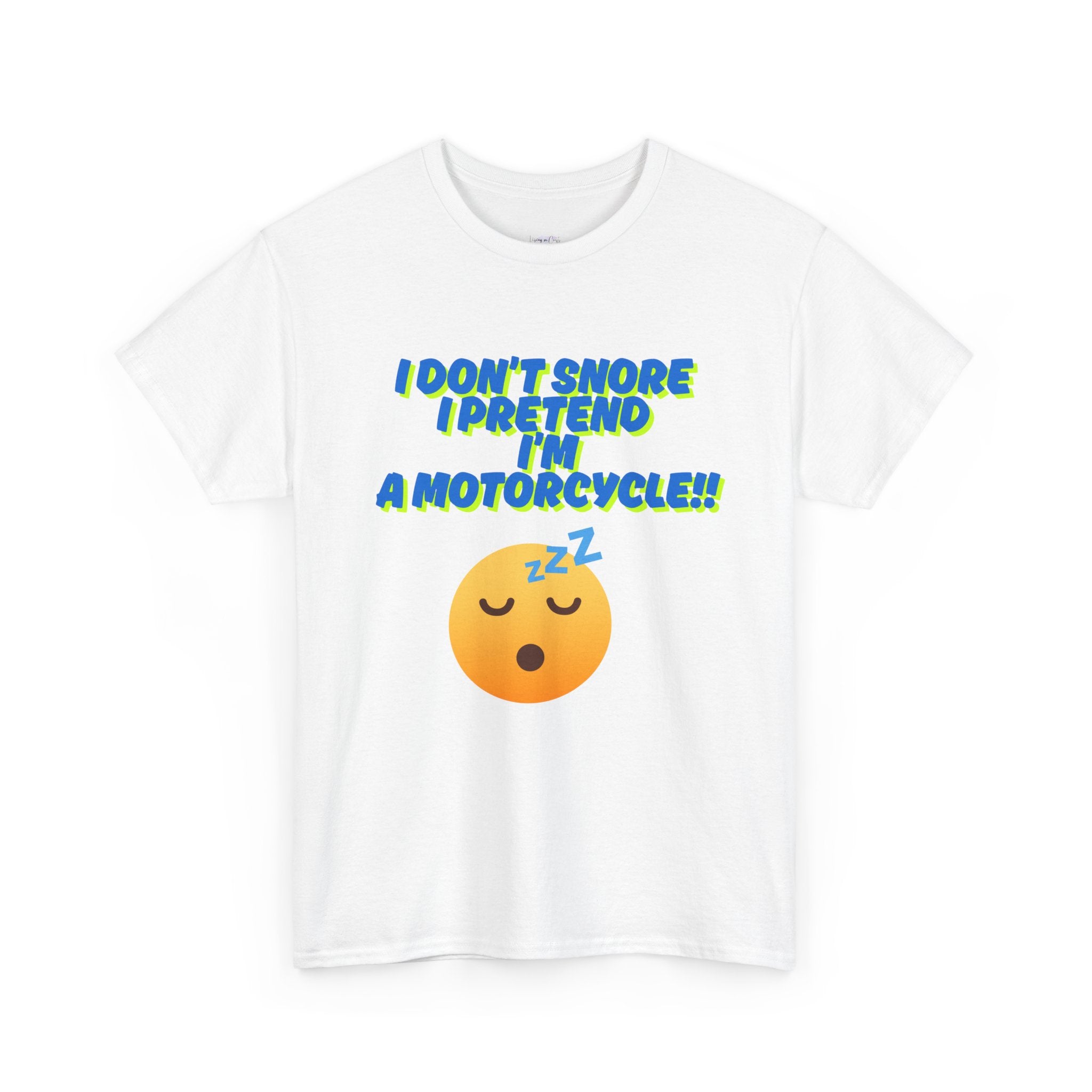 Unisex Heavy Cotton Tee with 'I Don't Snore, I Pretend I'm a Motorcycle' Design | Fun Gift for Motorcyclists, Casual Wear, Birthday, [...]