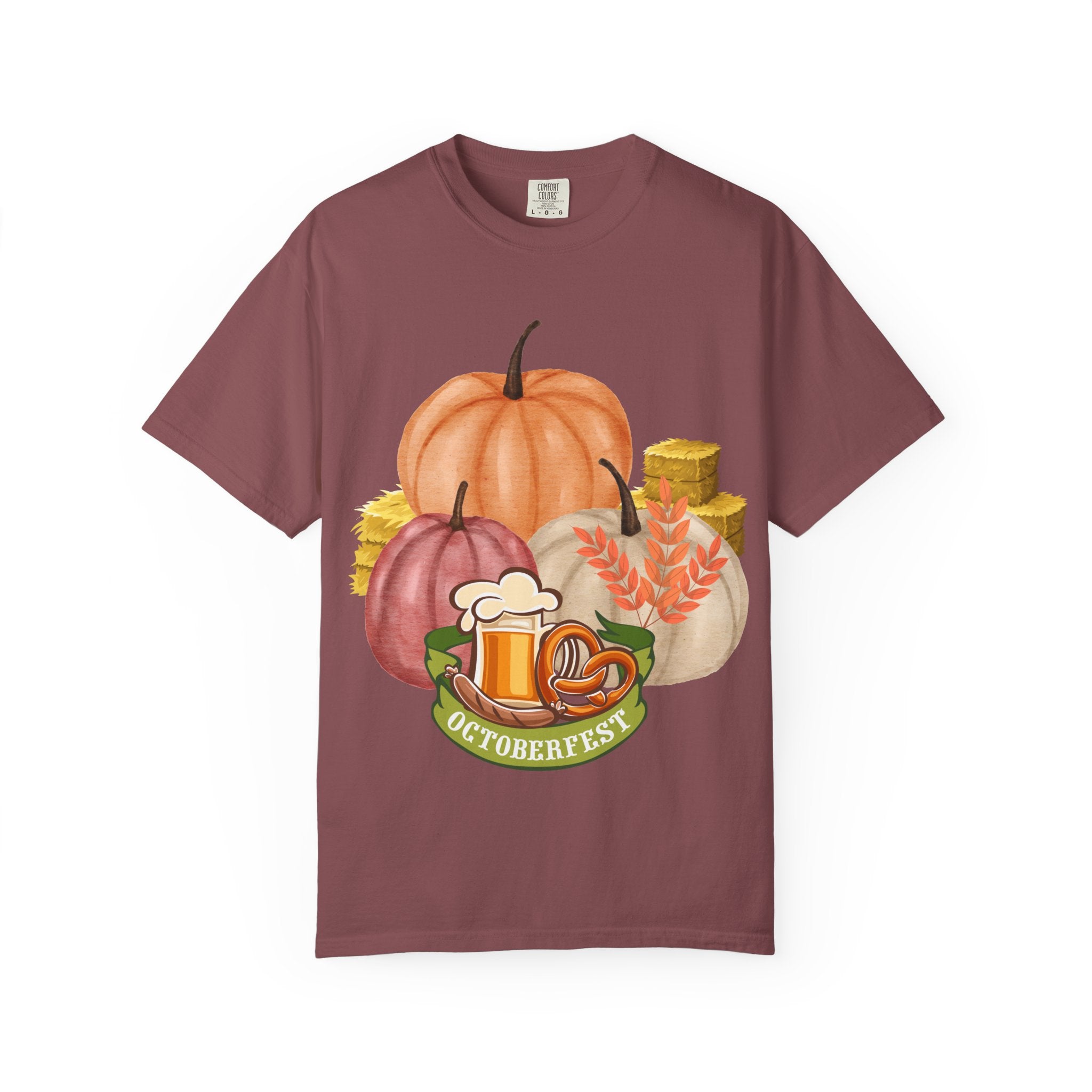 Octoberfest Fall Halloween Thanksgiving Unisex Garment-Dyed T-shirt, Oktoberfest Tee, Autumn Shirt, Spooky Season Top, Turkey Day Apparel,