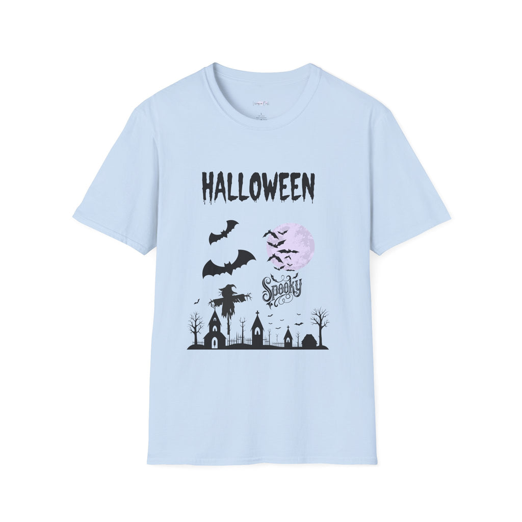 Spooky Halloween Unisex T-Shirt, Scary Ghosts Tee, Creepy Jack-o'-lantern Shirt, Horror Costume Top, Trick or Treat Apparel