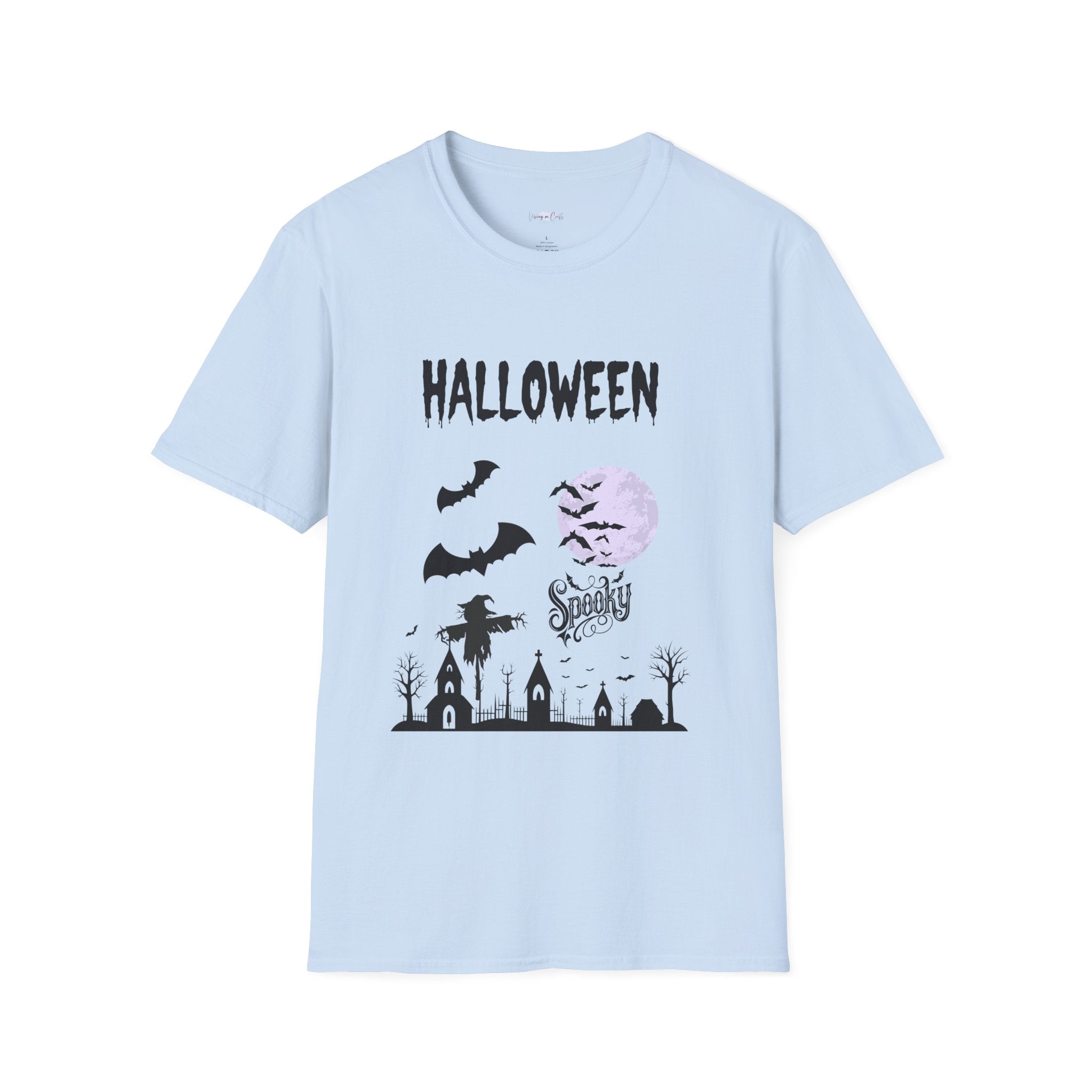 Spooky Halloween Unisex T-Shirt, Scary Ghosts Tee, Creepy Jack-o'-lantern Shirt, Horror Costume Top, Trick or Treat Apparel