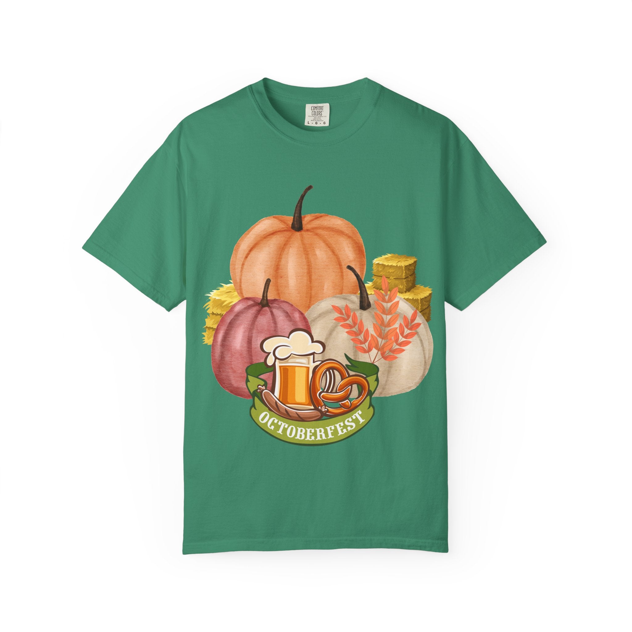 Octoberfest Fall Halloween Thanksgiving Unisex Garment-Dyed T-shirt, Oktoberfest Tee, Autumn Shirt, Spooky Season Top, Turkey Day Apparel,