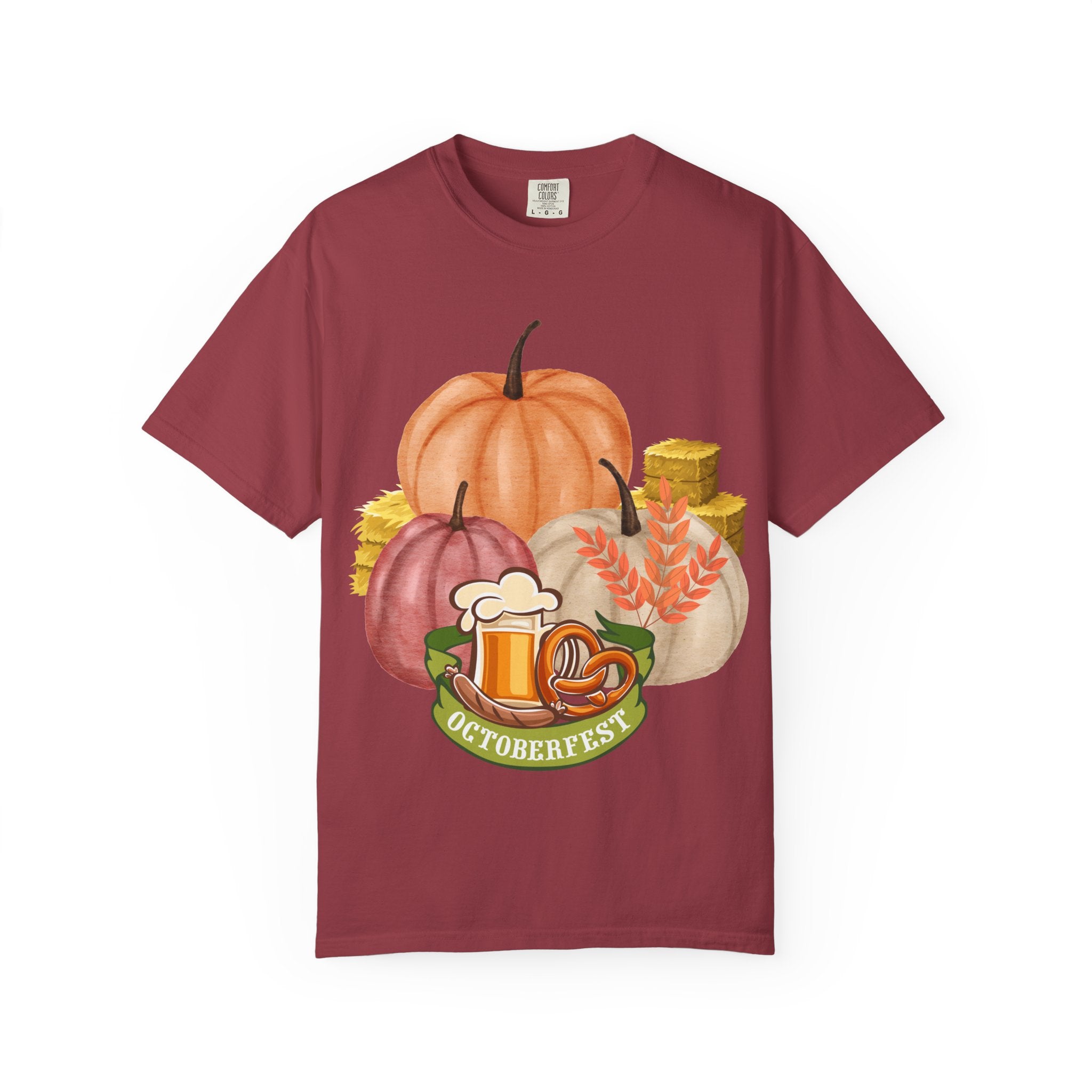 Octoberfest Fall Halloween Thanksgiving Unisex Garment-Dyed T-shirt, Oktoberfest Tee, Autumn Shirt, Spooky Season Top, Turkey Day Apparel,