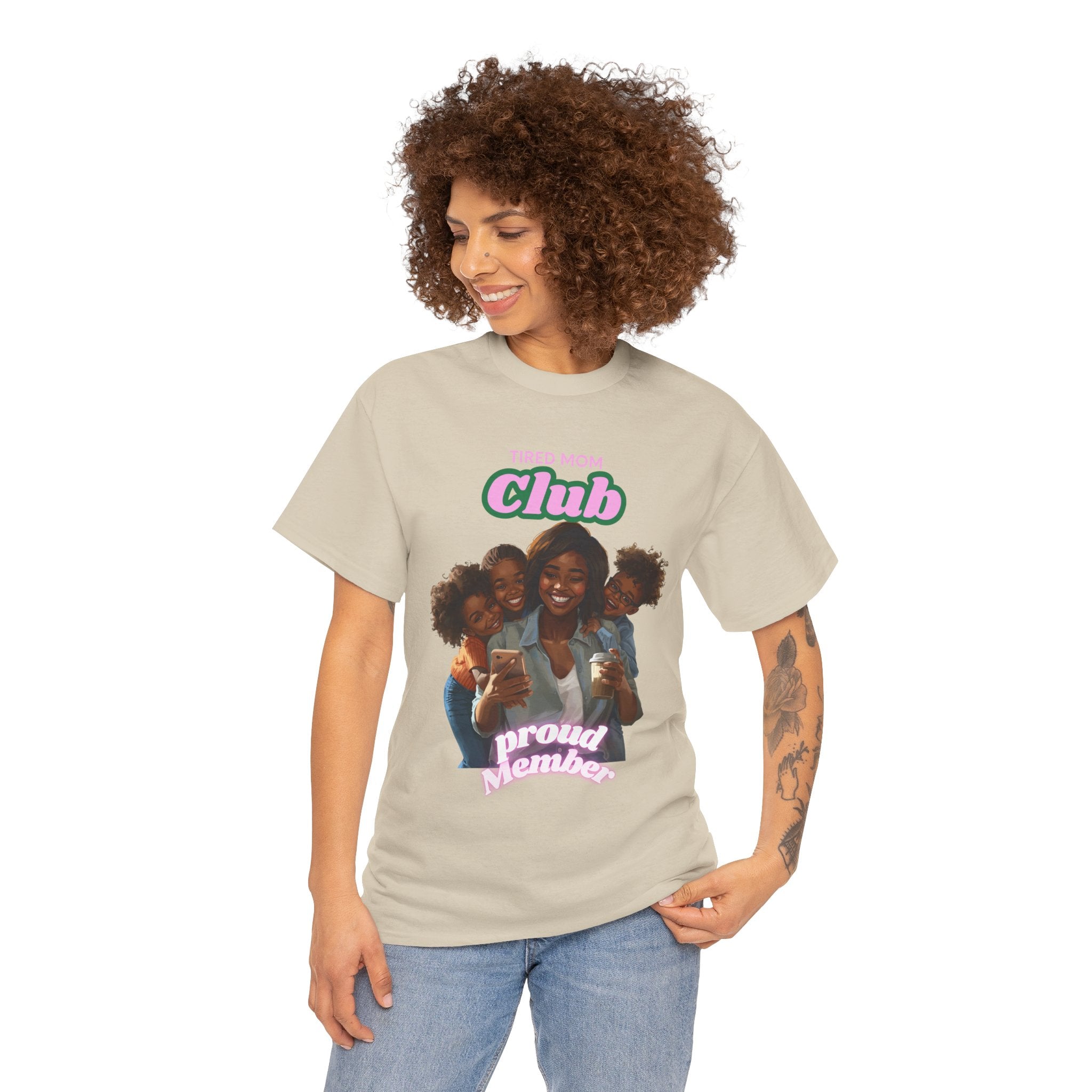 Tired Mom Club T-Shirt | Proud Number One Mom, Mom and Kids Graphic Tee