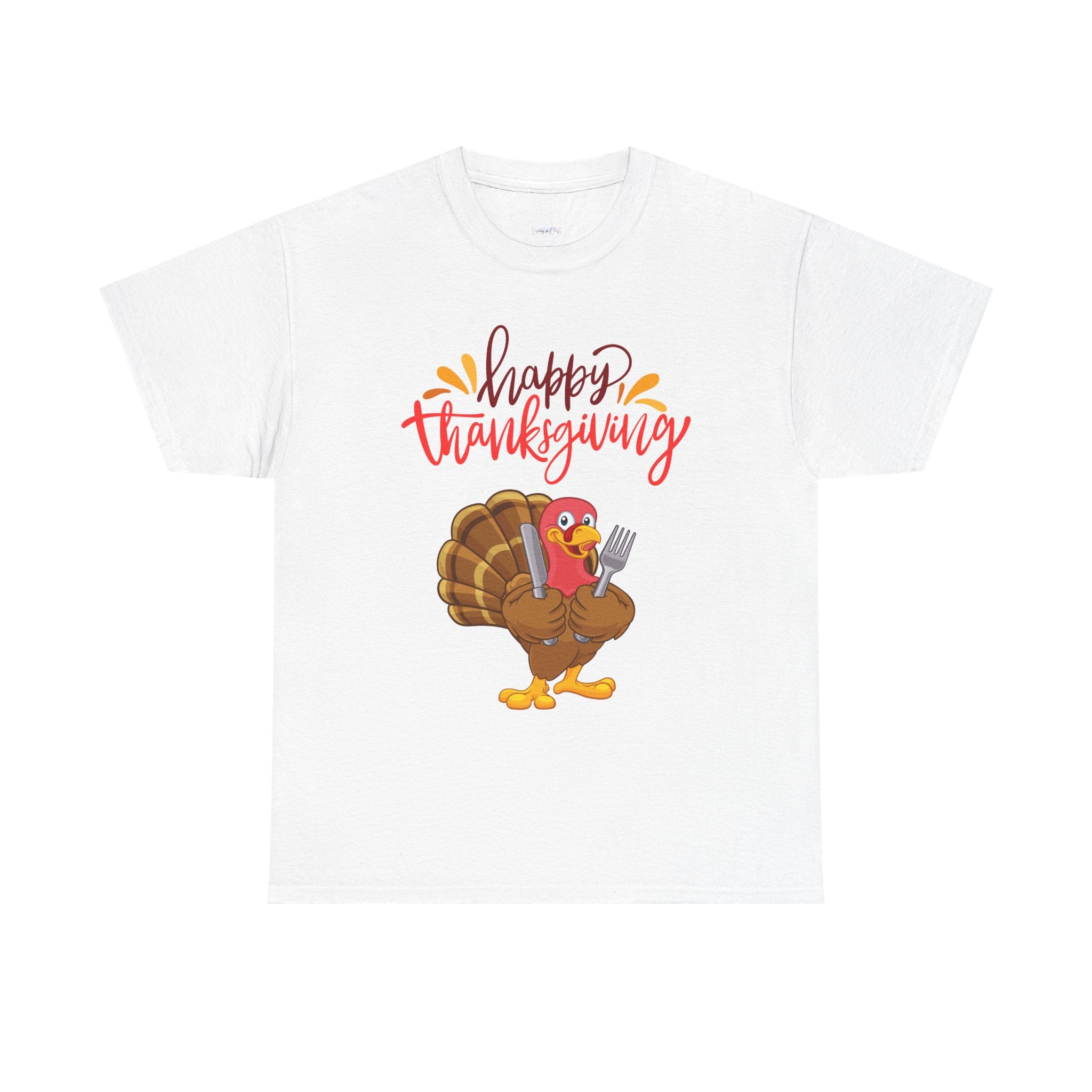Thanksgiving Turkey Tee, Unisex Heavy Cotton Shirt, Funny Holiday T-Shirt, Family Gathering Apparel, Thanksgiving Outfit, Feast Day Clothing