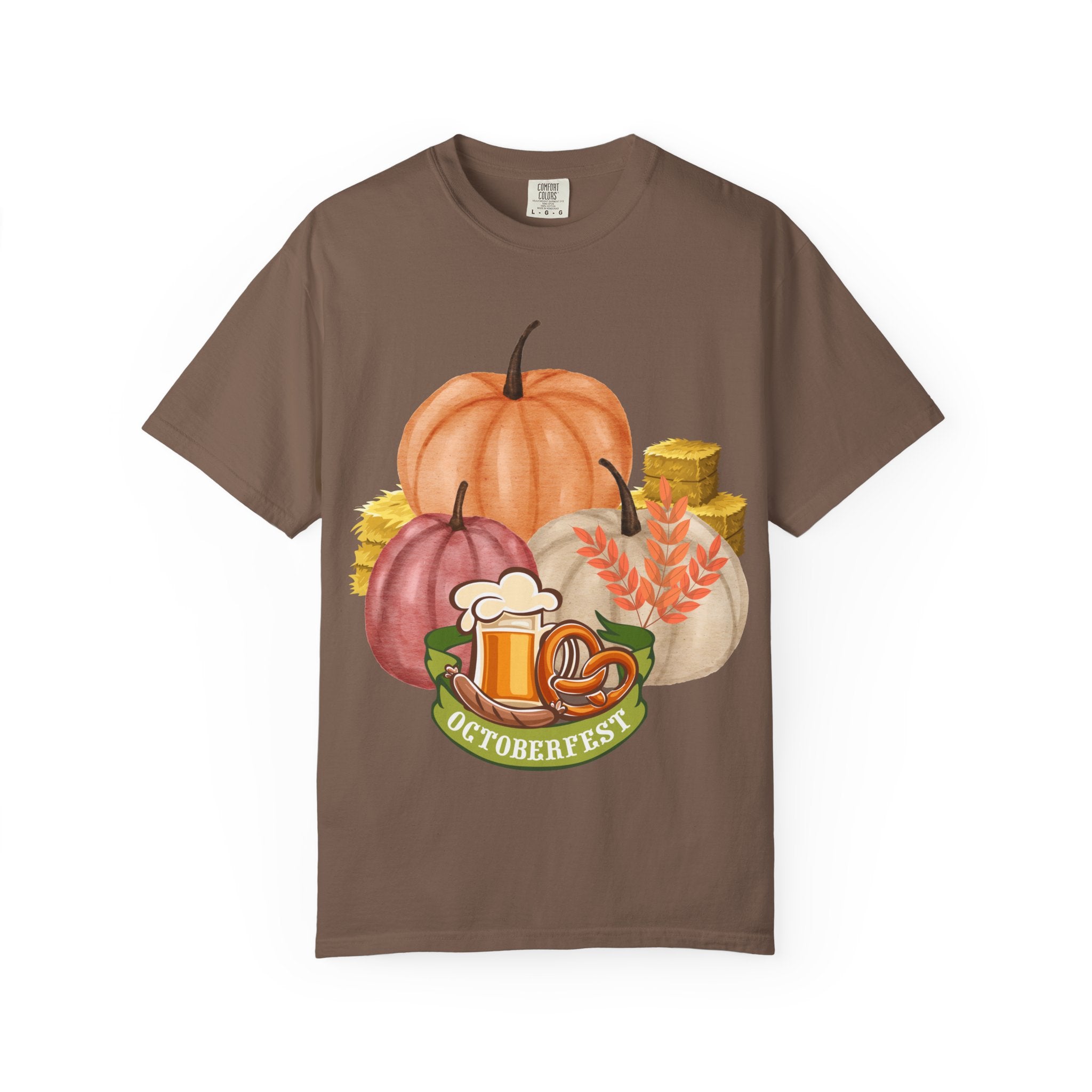 Octoberfest Fall Halloween Thanksgiving Unisex Garment-Dyed T-shirt, Oktoberfest Tee, Autumn Shirt, Spooky Season Top, Turkey Day Apparel,