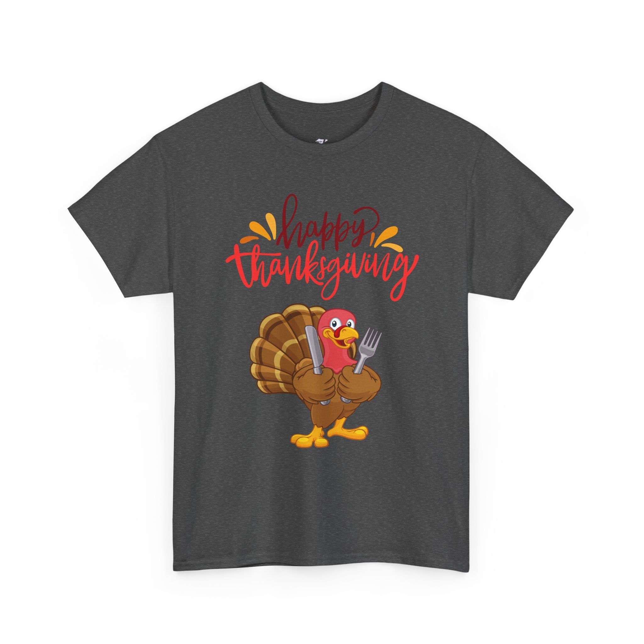 Thanksgiving Turkey Tee, Unisex Heavy Cotton Shirt, Funny Holiday T-Shirt, Family Gathering Apparel, Thanksgiving Outfit, Feast Day Clothing
