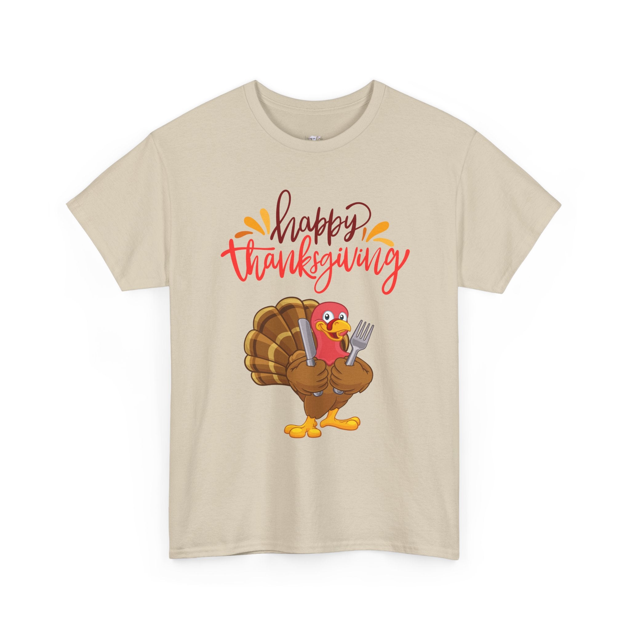 Thanksgiving Turkey Tee, Unisex Heavy Cotton Shirt, Funny Holiday T-Shirt, Family Gathering Apparel, Thanksgiving Outfit, Feast Day Clothing