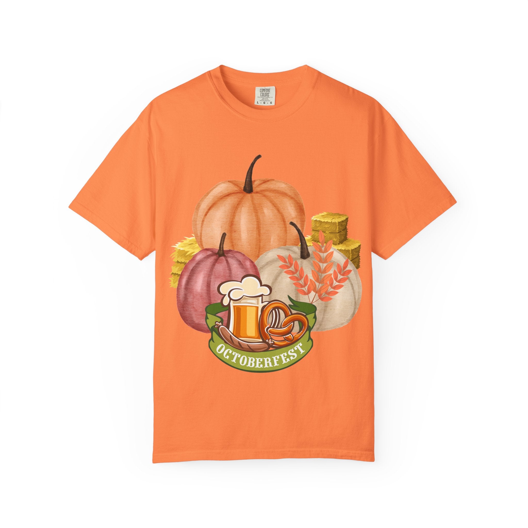 Octoberfest Fall Halloween Thanksgiving Unisex Garment-Dyed T-shirt, Oktoberfest Tee, Autumn Shirt, Spooky Season Top, Turkey Day Apparel,