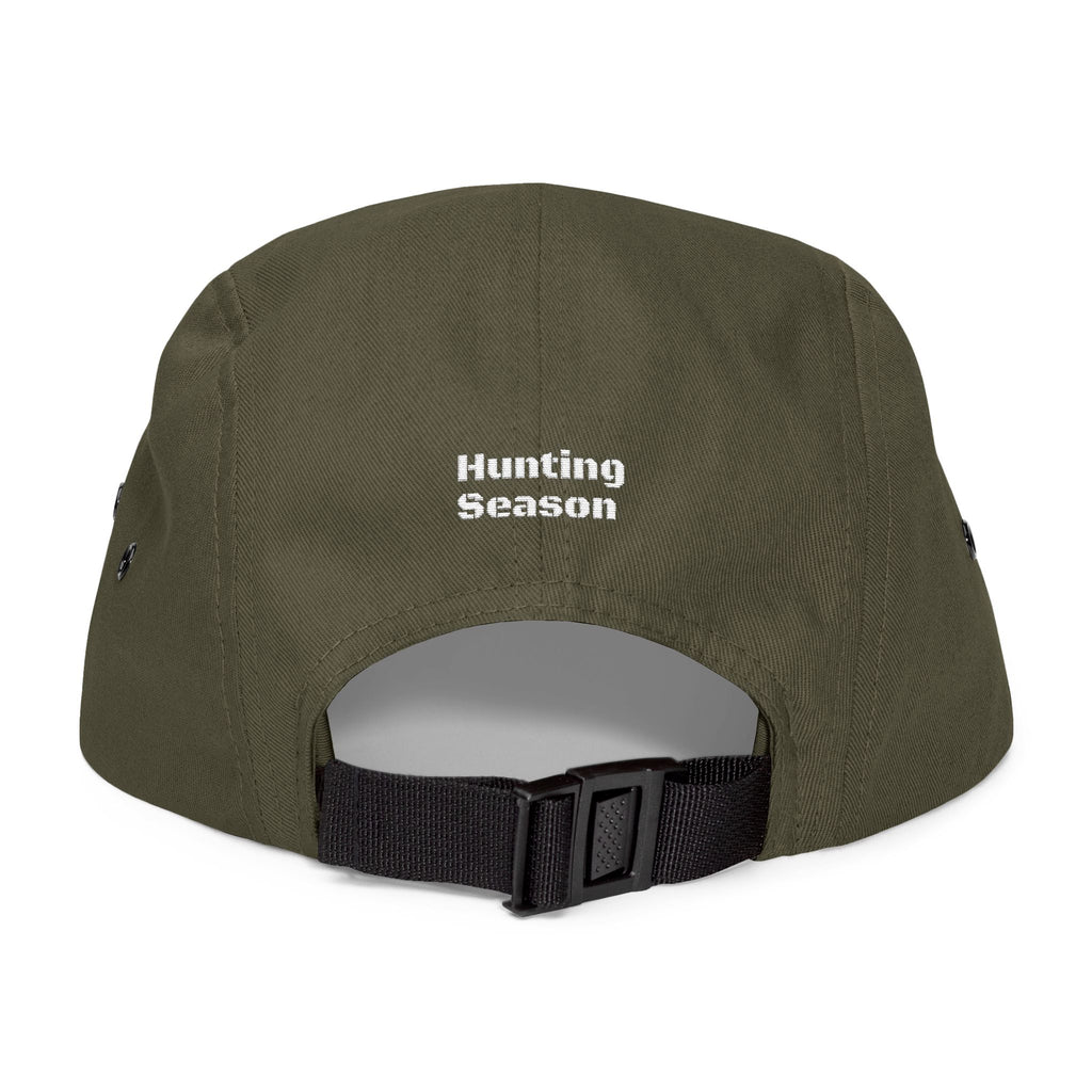 Embroidered 5 Panel Cap - Trendy Hat for Outdoor Enthusiasts, Gift for Campers, Perfect for Hunting Season and Casual Wear