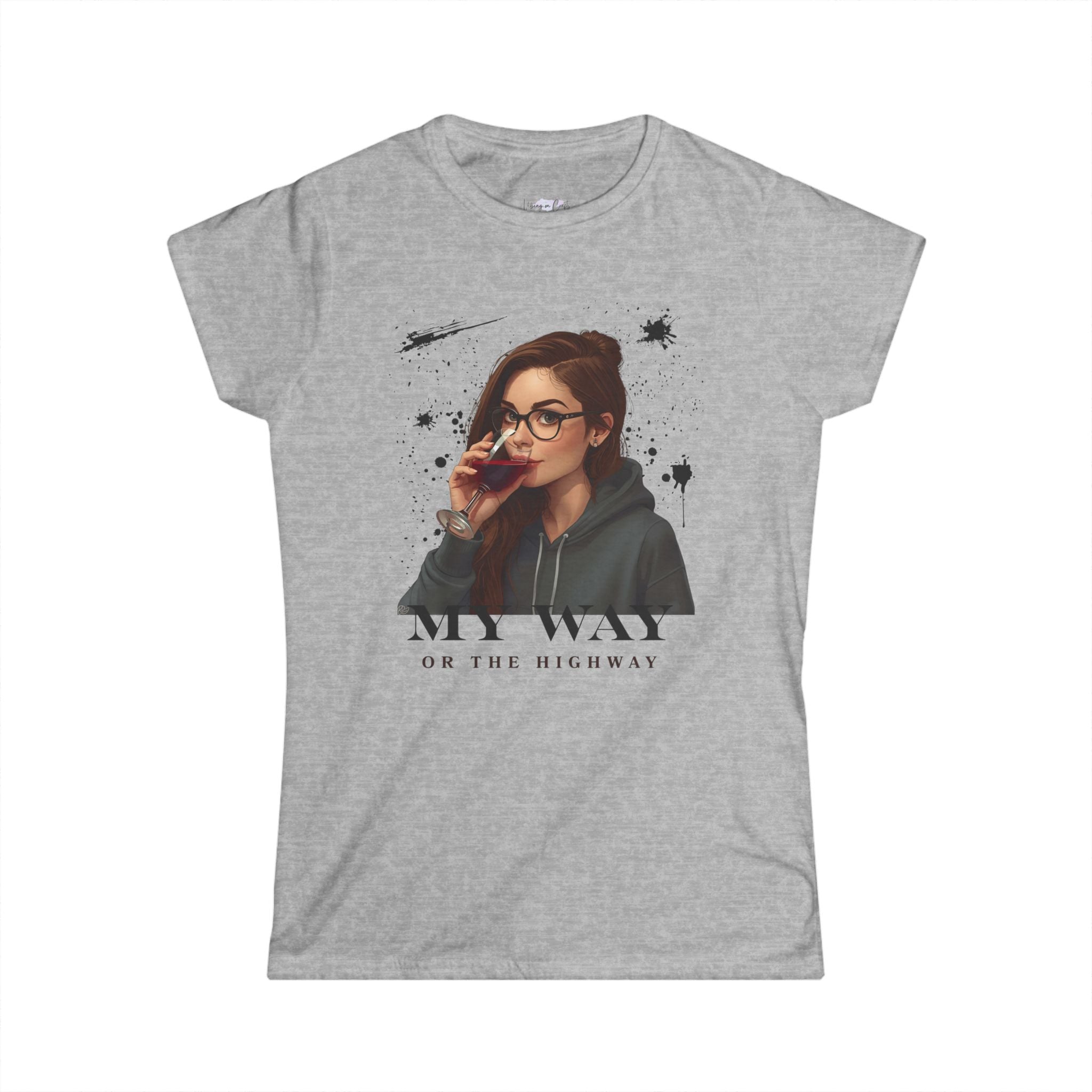 Female Casual T-Shirt, Women's Softstyle Tee, Ladies Soft Tee, Feminine Casual Top, Girl's Graphic Tee, Comfortable Women's Shirt