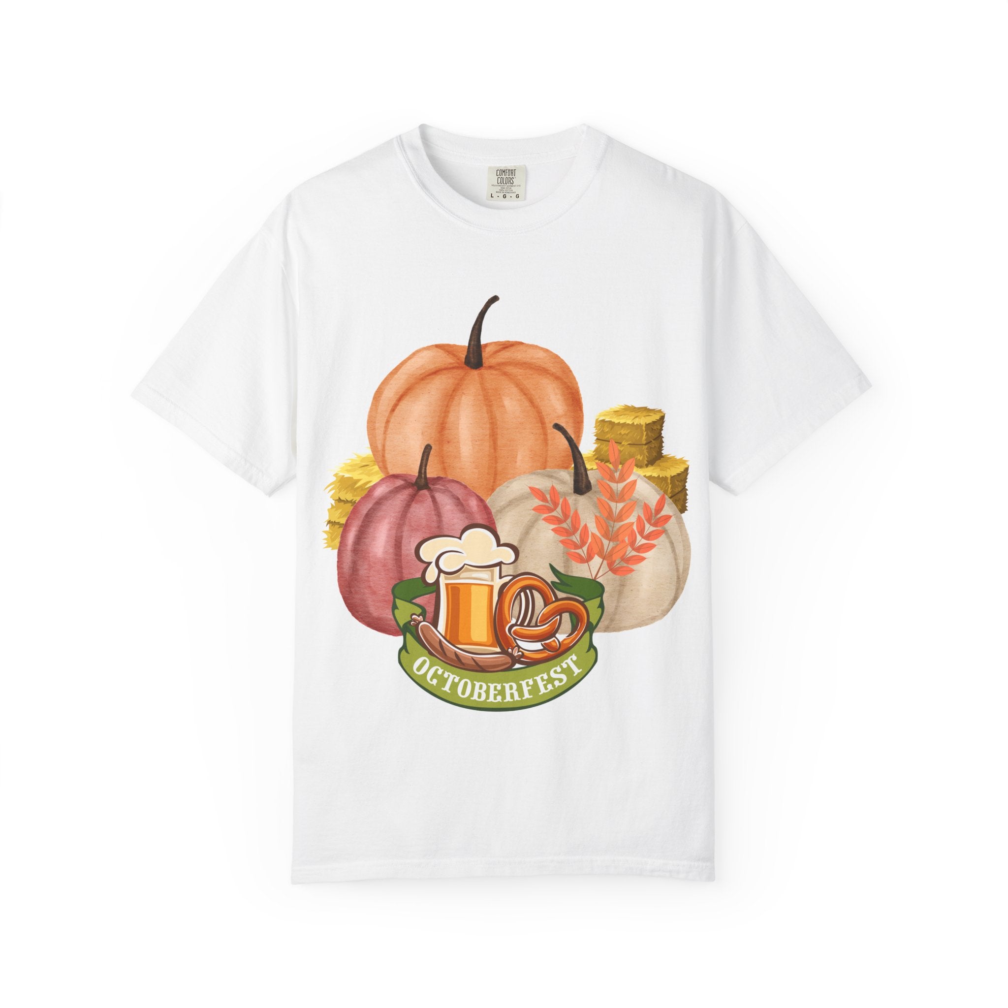 Octoberfest Fall Halloween Thanksgiving Unisex Garment-Dyed T-shirt, Oktoberfest Tee, Autumn Shirt, Spooky Season Top, Turkey Day Apparel,