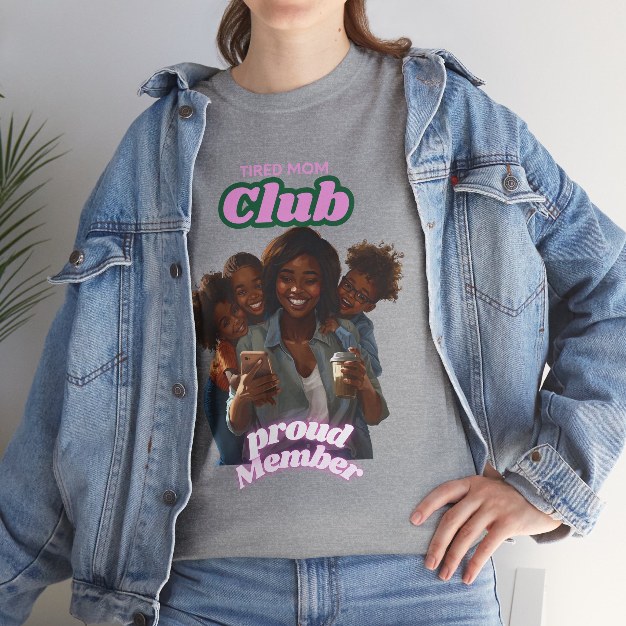 Tired Mom Club T-Shirt | Proud Number One Mom, Mom and Kids Graphic Tee