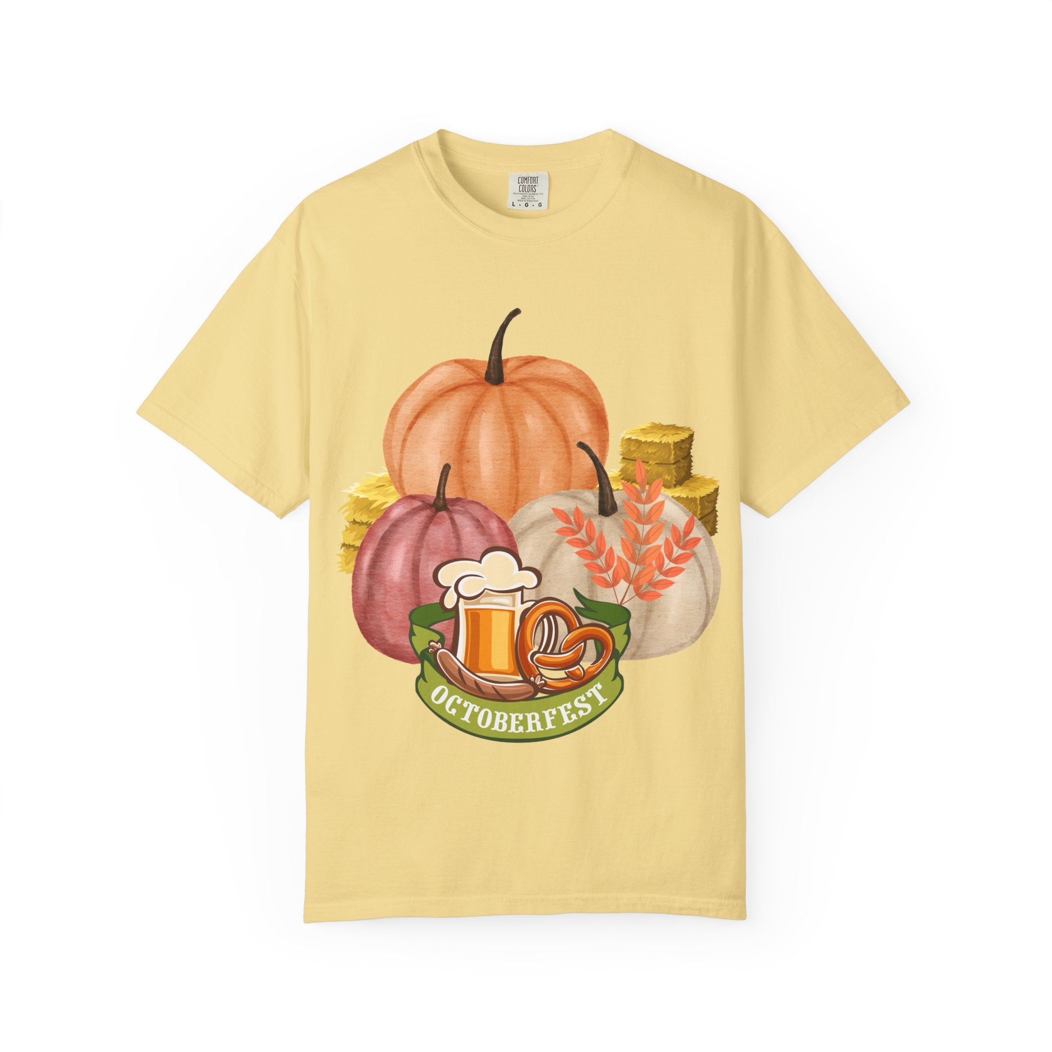 Octoberfest Fall Halloween Thanksgiving Unisex Garment-Dyed T-shirt, Oktoberfest Tee, Autumn Shirt, Spooky Season Top, Turkey Day Apparel,