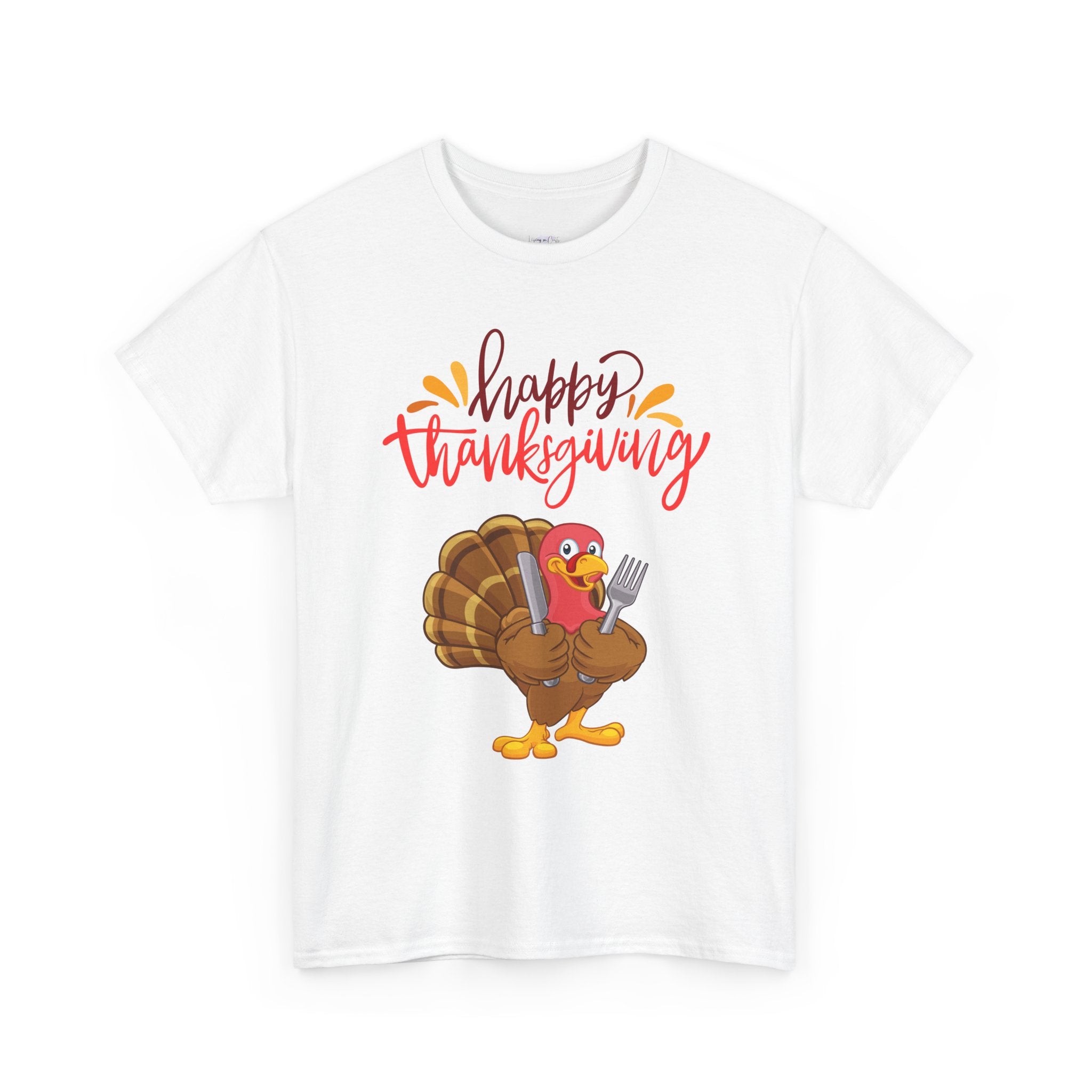 Thanksgiving Turkey Tee, Unisex Heavy Cotton Shirt, Funny Holiday T-Shirt, Family Gathering Apparel, Thanksgiving Outfit, Feast Day Clothing