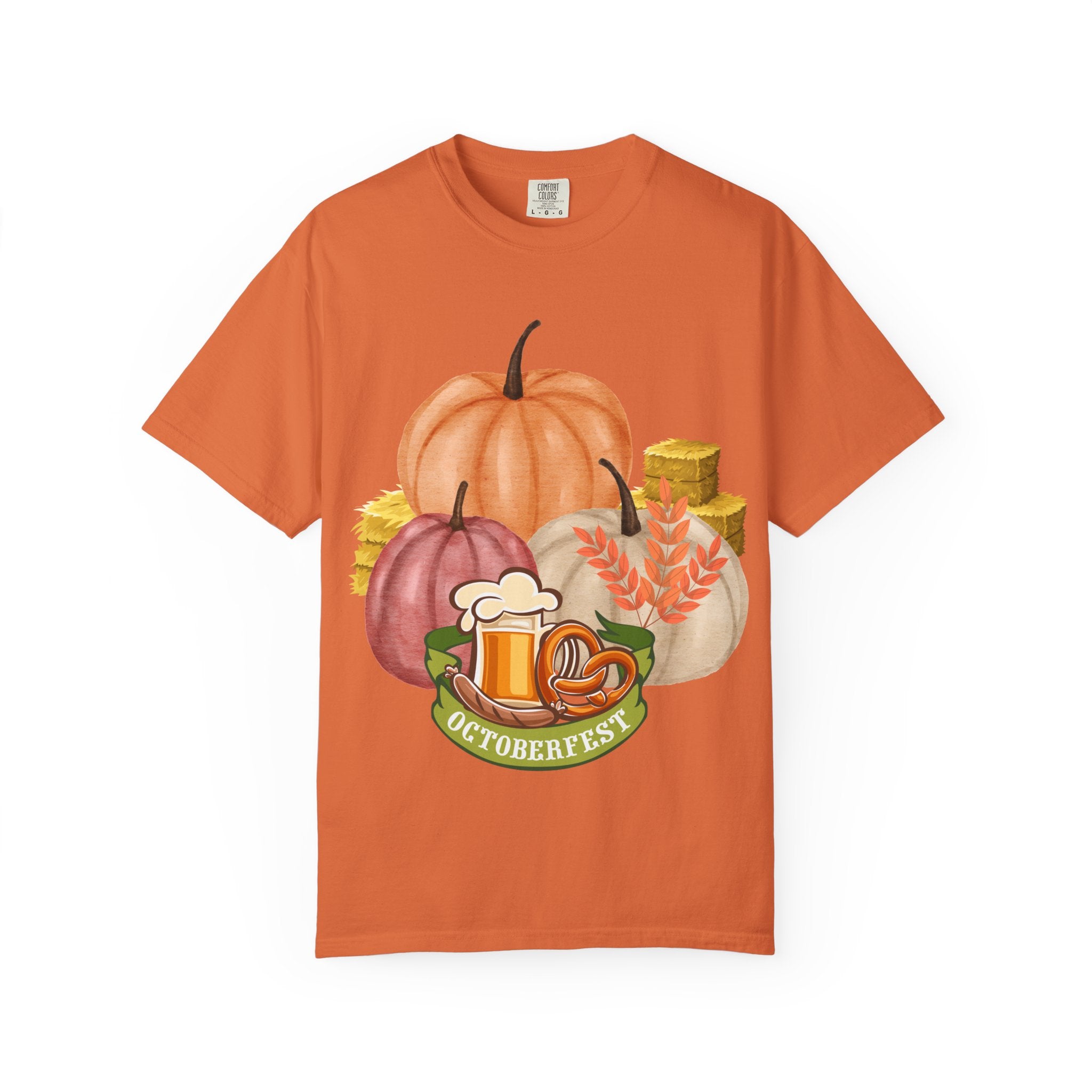 Octoberfest Fall Halloween Thanksgiving Unisex Garment-Dyed T-shirt, Oktoberfest Tee, Autumn Shirt, Spooky Season Top, Turkey Day Apparel,