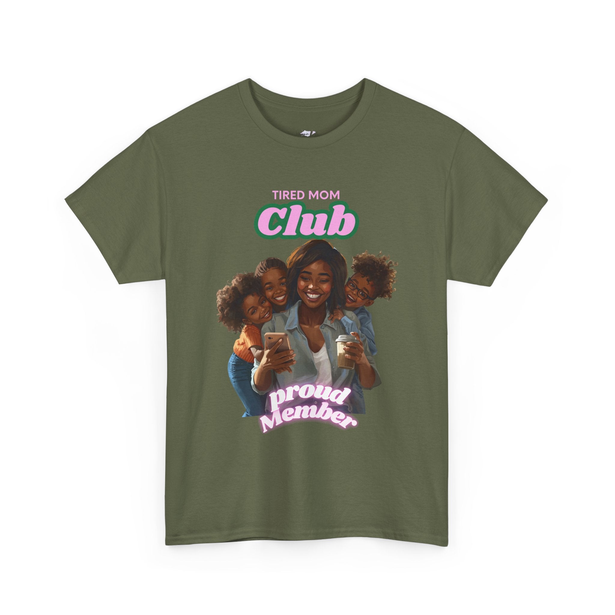 Tired Mom Club T-Shirt | Proud Number One Mom, Mom and Kids Graphic Tee