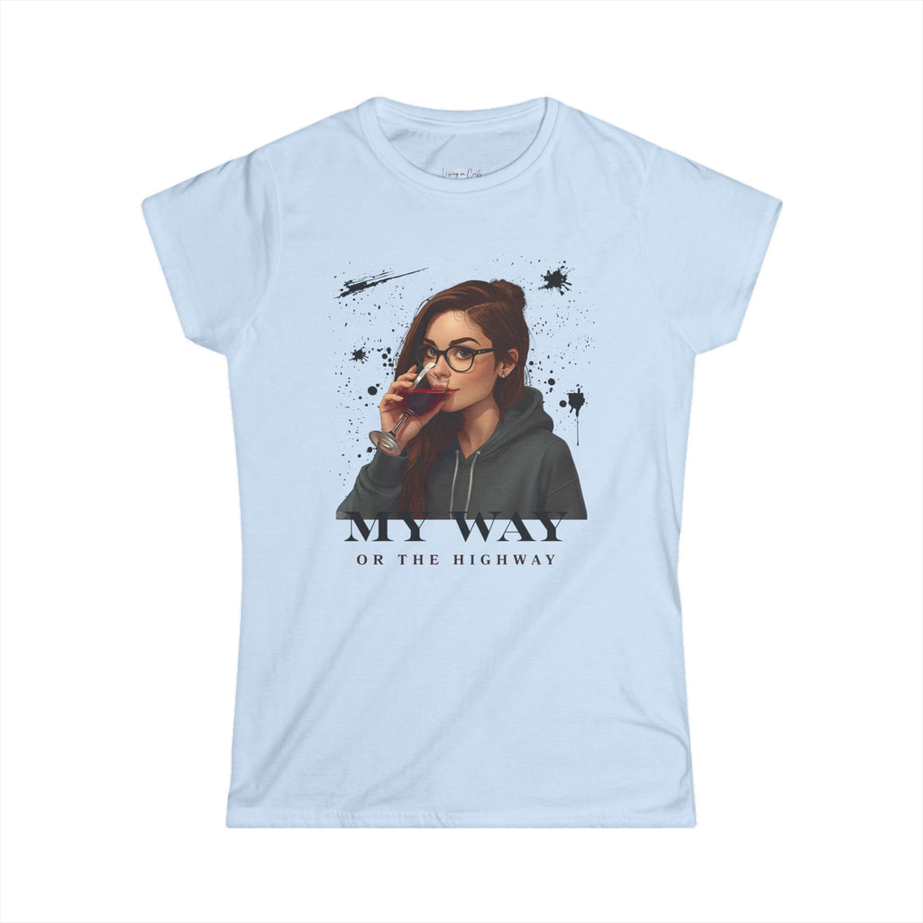 Female Casual T-Shirt, Women's Softstyle Tee, Ladies Soft Tee, Feminine Casual Top, Girl's Graphic Tee, Comfortable Women's Shirt