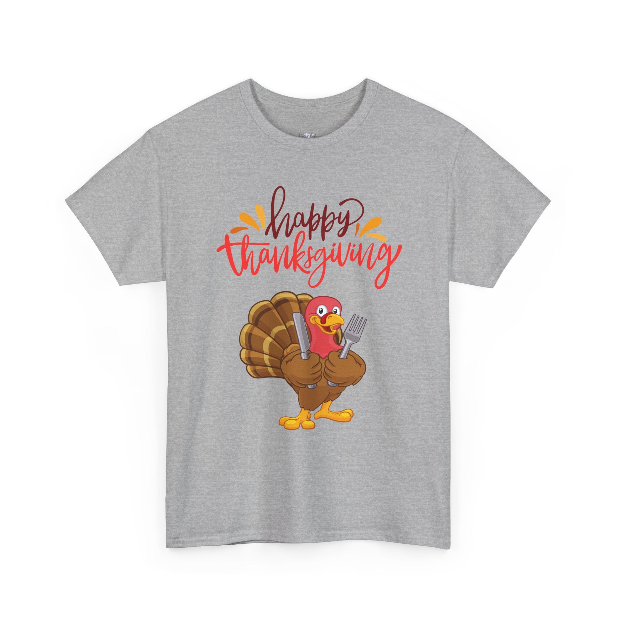 Thanksgiving Turkey Tee, Unisex Heavy Cotton Shirt, Funny Holiday T-Shirt, Family Gathering Apparel, Thanksgiving Outfit, Feast Day Clothing