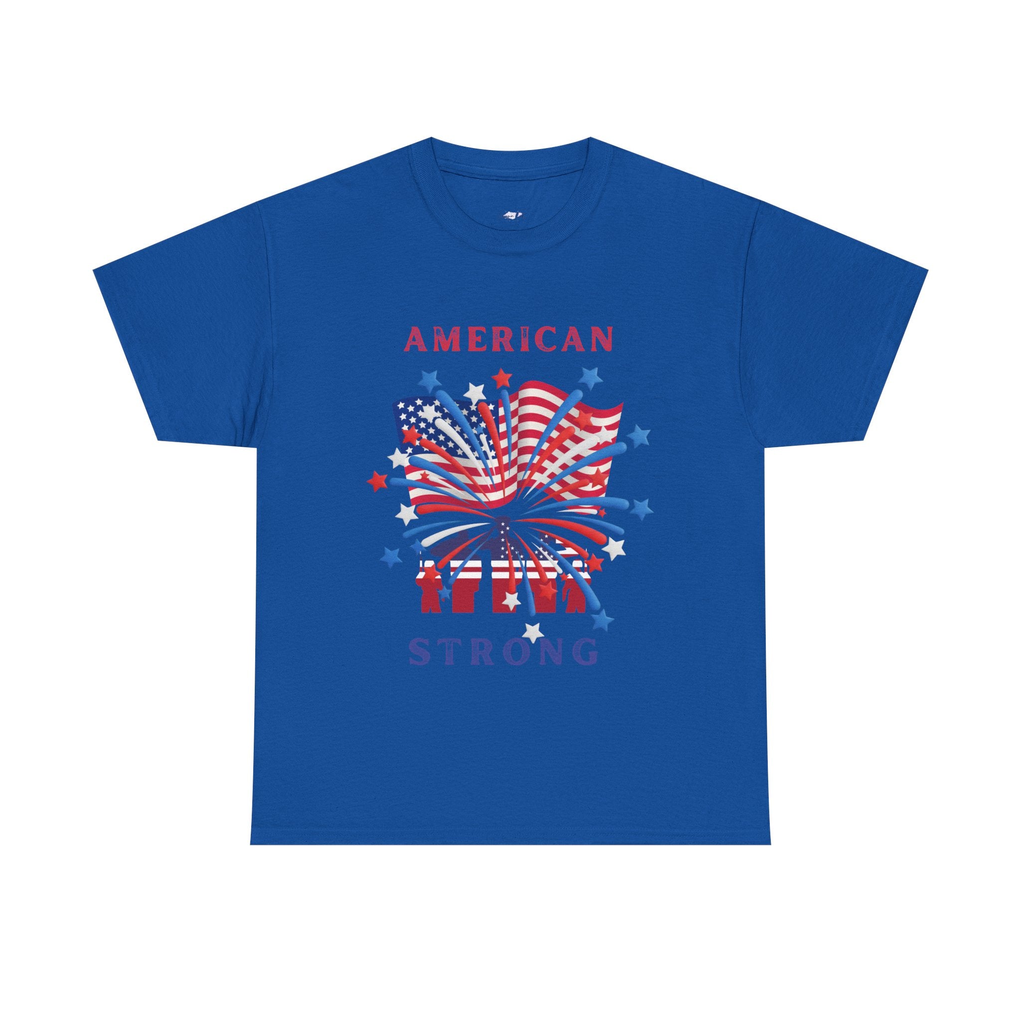 Patriotic Graphic Tee, American Strong T-Shirt, Unisex Cotton Tee, Fourth of July Shirt, Independence Day Apparel, Casual Summer Top