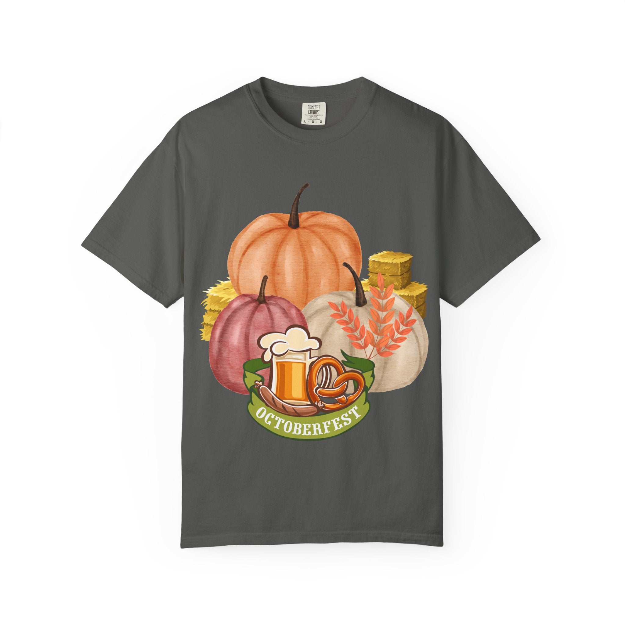 Octoberfest Fall Halloween Thanksgiving Unisex Garment-Dyed T-shirt, Oktoberfest Tee, Autumn Shirt, Spooky Season Top, Turkey Day Apparel,