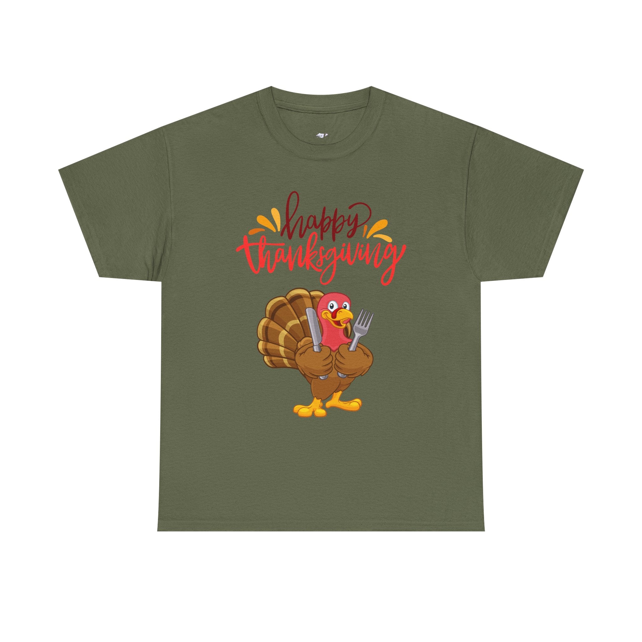 Thanksgiving Turkey Tee, Unisex Heavy Cotton Shirt, Funny Holiday T-Shirt, Family Gathering Apparel, Thanksgiving Outfit, Feast Day Clothing