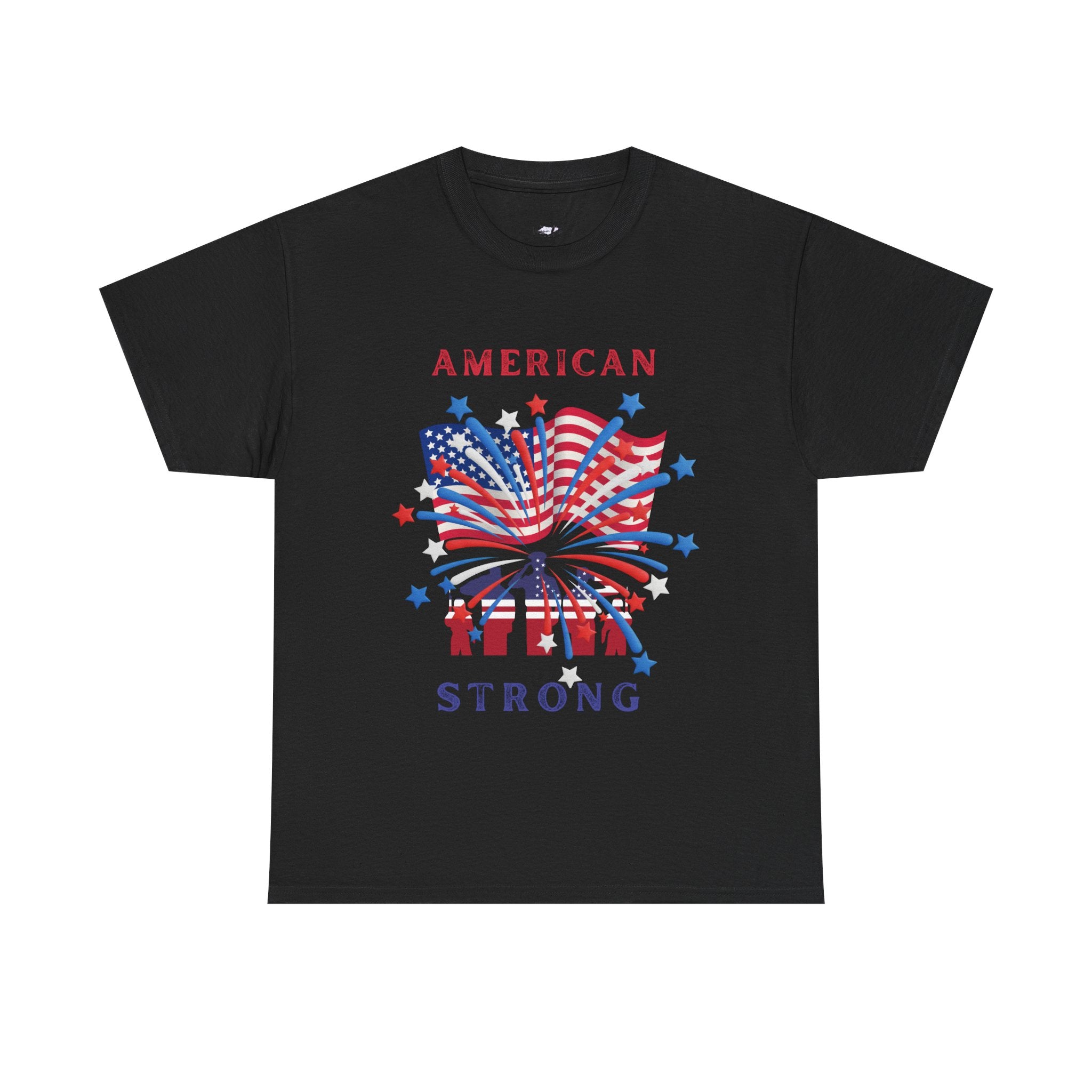 Patriotic Graphic Tee, American Strong T-Shirt, Unisex Cotton Tee, Fourth of July Shirt, Independence Day Apparel, Casual Summer Top