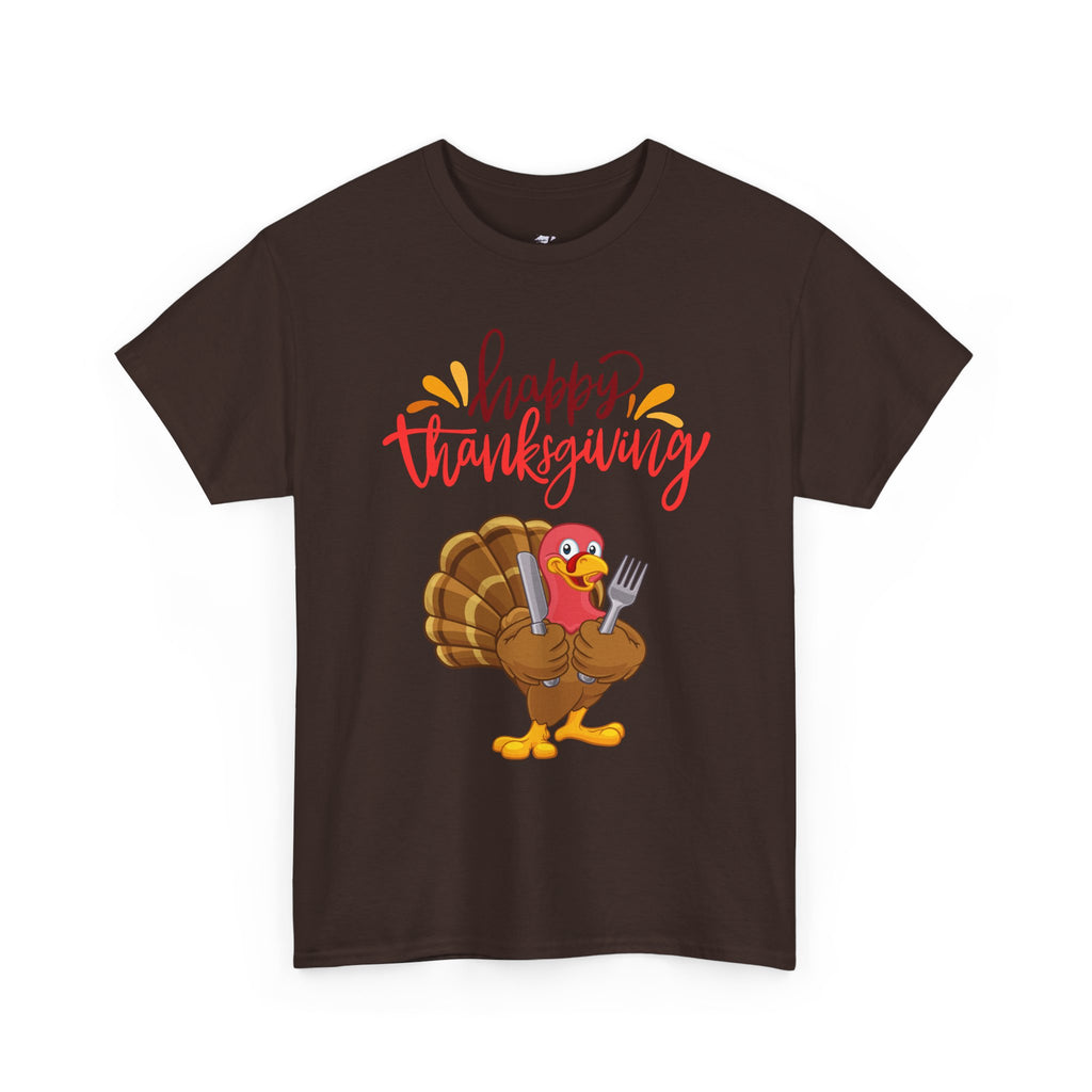 Thanksgiving Turkey Tee, Unisex Heavy Cotton Shirt, Funny Holiday T-Shirt, Family Gathering Apparel, Thanksgiving Outfit, Feast Day Clothing