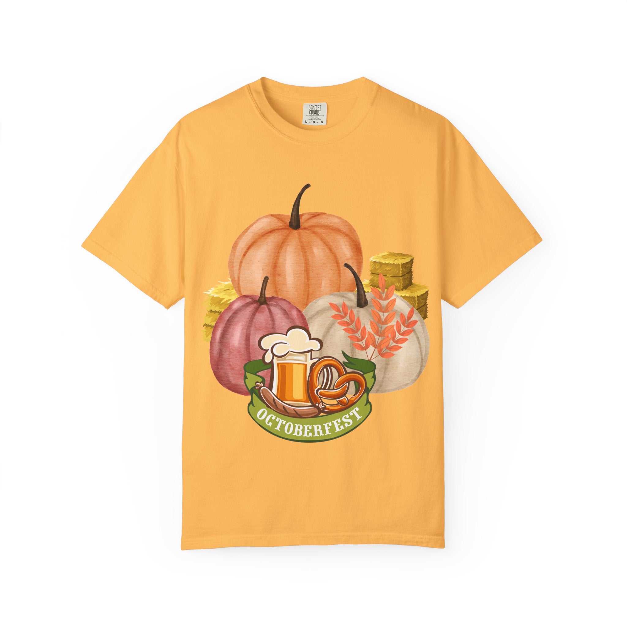 Octoberfest Fall Halloween Thanksgiving Unisex Garment-Dyed T-shirt, Oktoberfest Tee, Autumn Shirt, Spooky Season Top, Turkey Day Apparel,