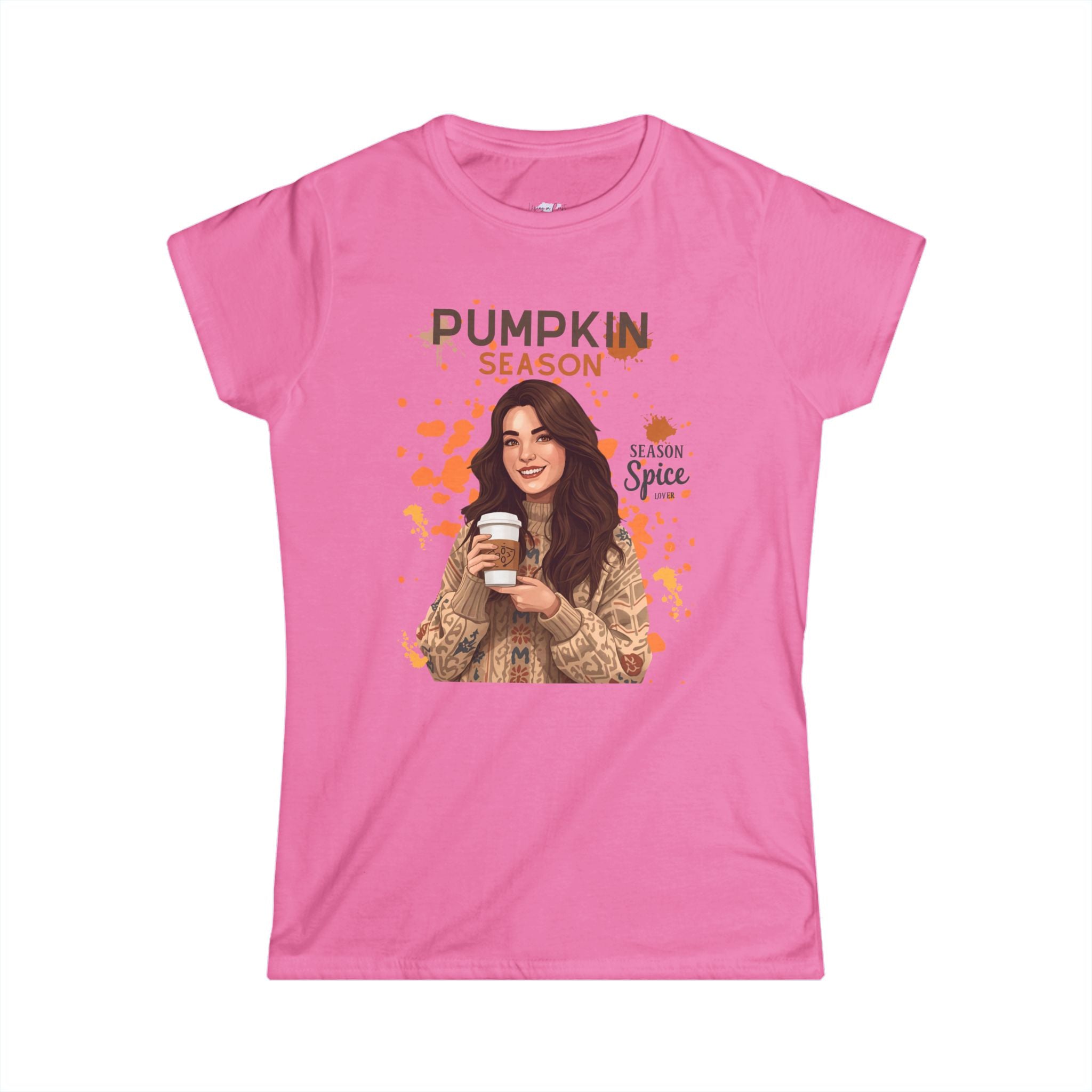 Pumpkin Season Women's Softstyle Tee | Fall Fashion Top, Autumn Tee, Cozy Pumpkin Spice Shirt, Gift for Her, Halloween Outfit