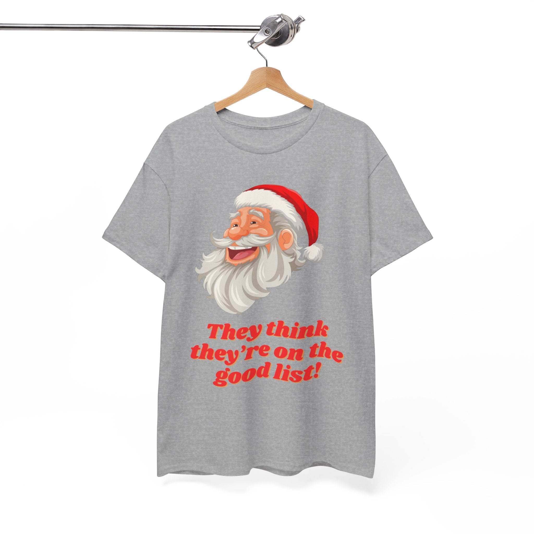 Santa's Good List Tee, Holiday T-Shirt, Fun Christmas Apparel, Unisex Graphic Tee, Funny Santa Shirt, Christmas Gift Idea