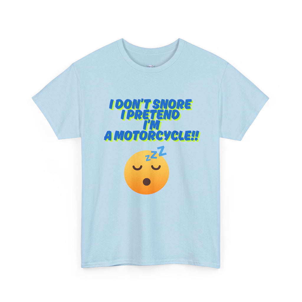 Unisex Heavy Cotton Tee with 'I Don't Snore, I Pretend I'm a Motorcycle' Design | Fun Gift for Motorcyclists, Casual Wear, Birthday, [...]
