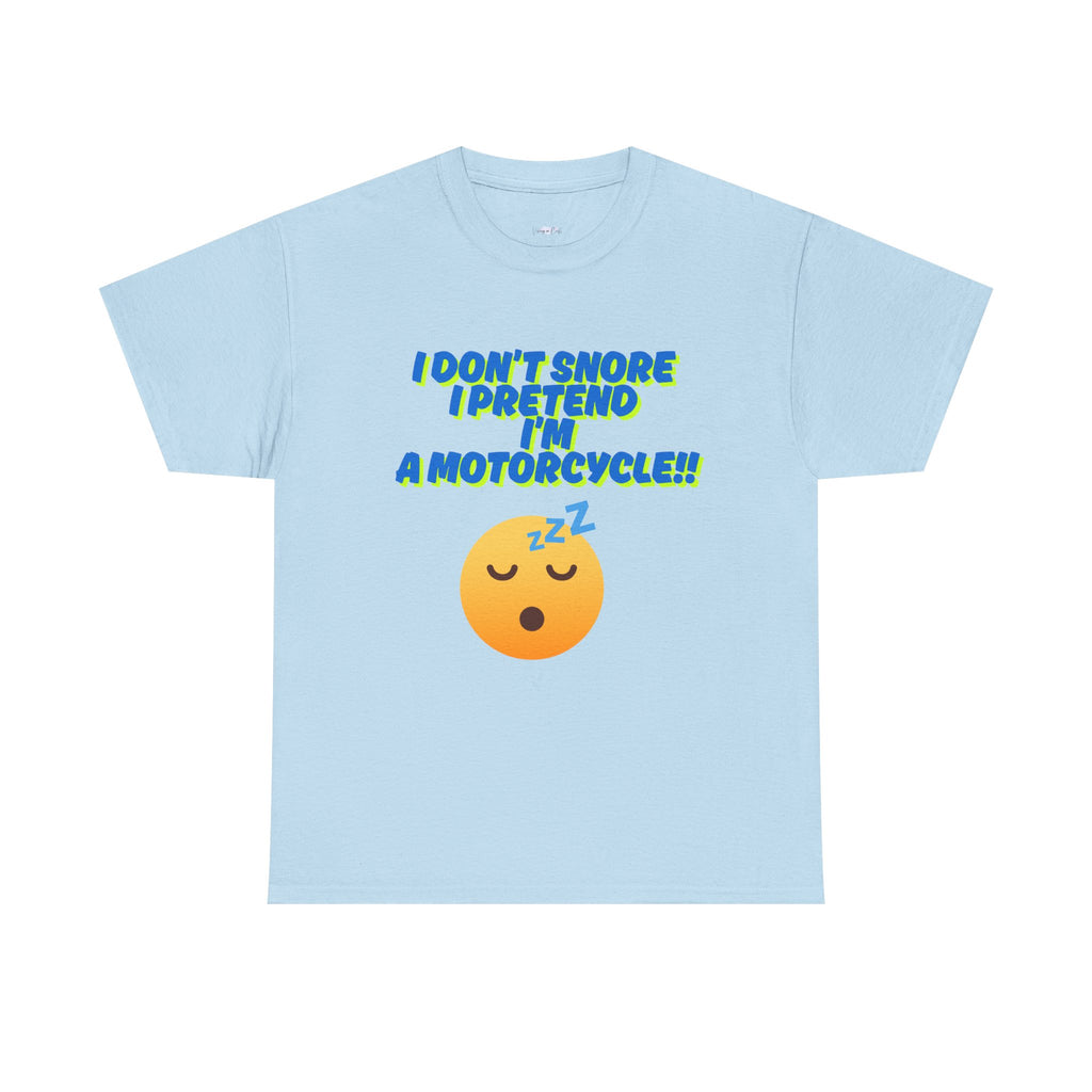 Unisex Heavy Cotton Tee with 'I Don't Snore, I Pretend I'm a Motorcycle' Design | Fun Gift for Motorcyclists, Casual Wear, Birthday, [...]