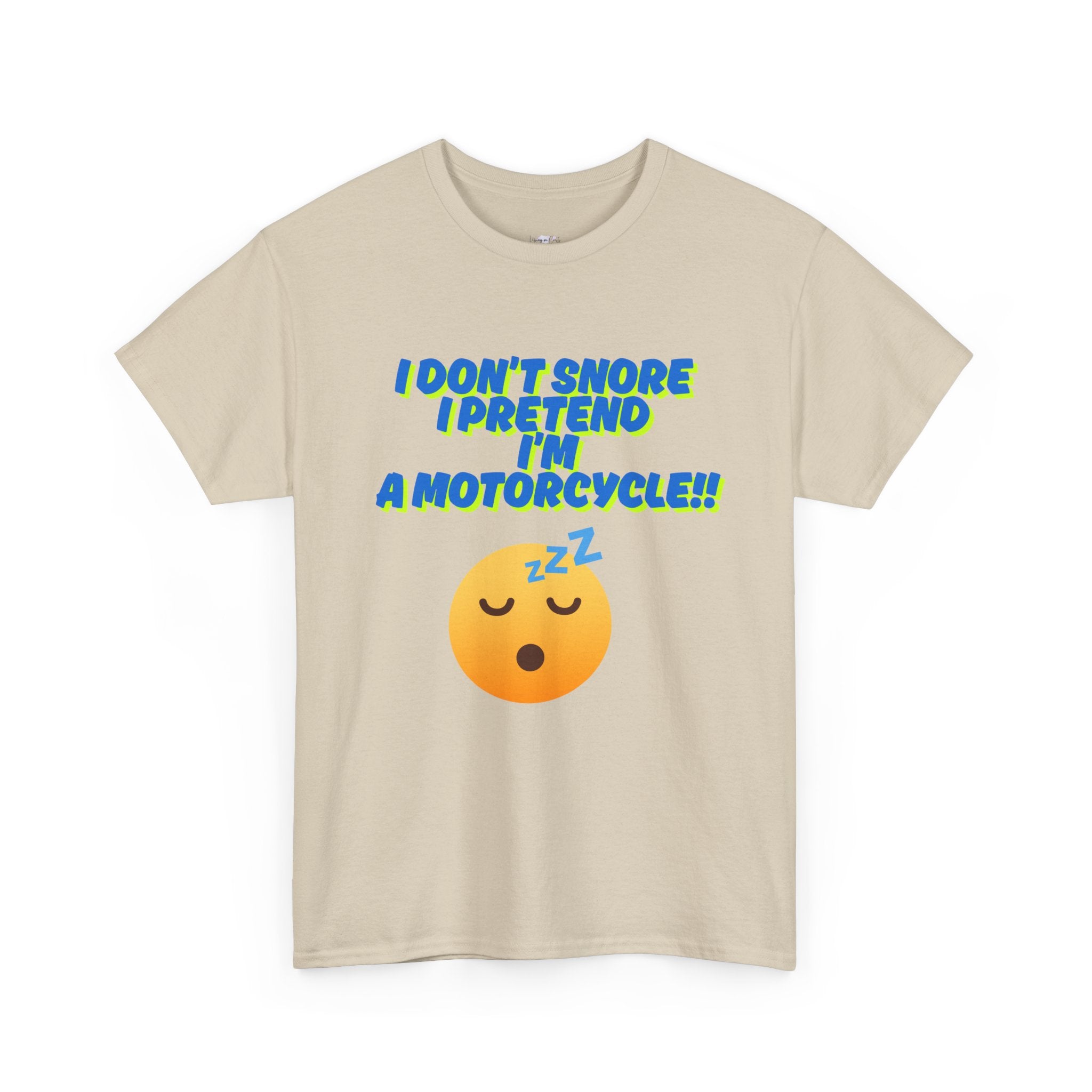 Unisex Heavy Cotton Tee with 'I Don't Snore, I Pretend I'm a Motorcycle' Design | Fun Gift for Motorcyclists, Casual Wear, Birthday, [...]