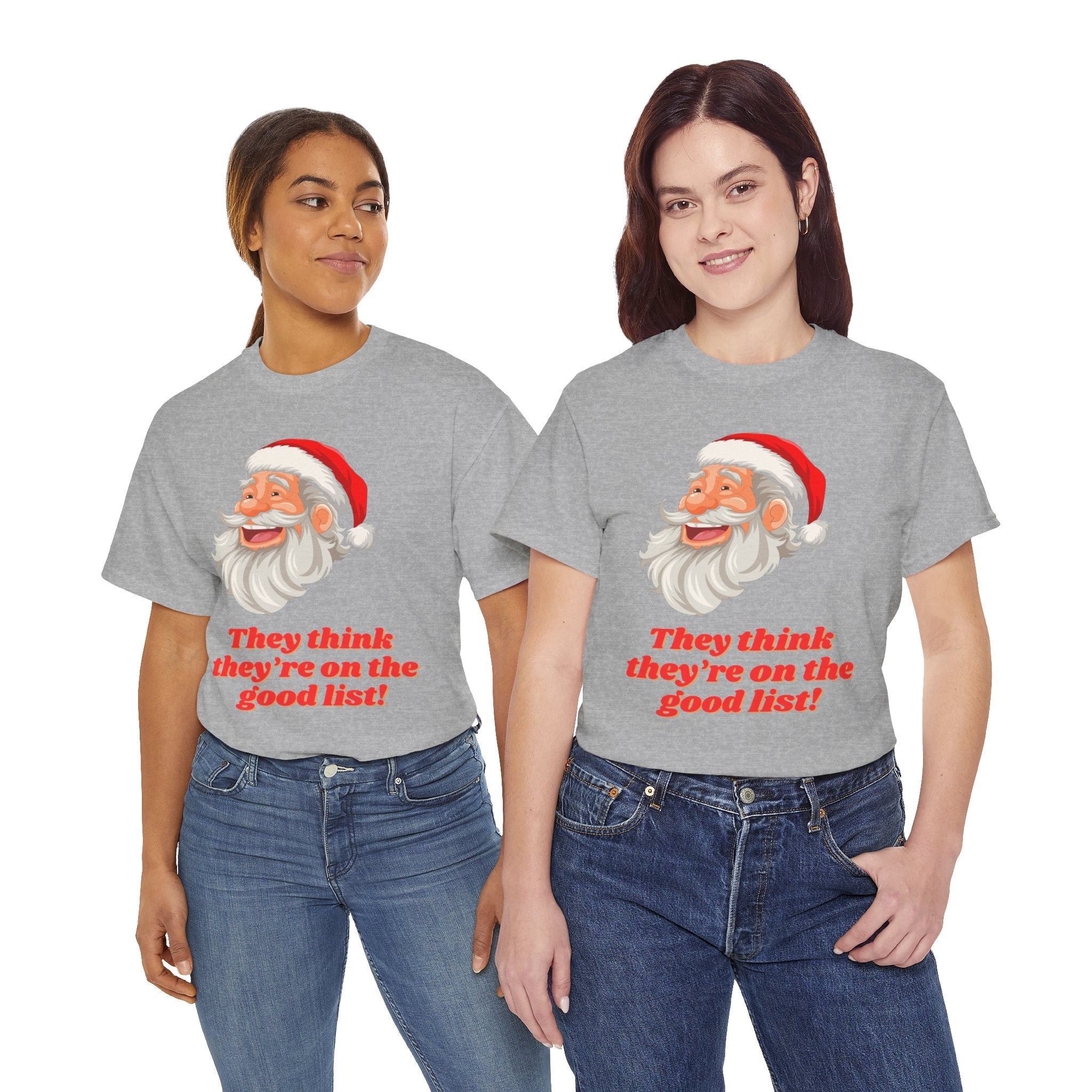 Santa's Good List Tee, Holiday T-Shirt, Fun Christmas Apparel, Unisex Graphic Tee, Funny Santa Shirt, Christmas Gift Idea